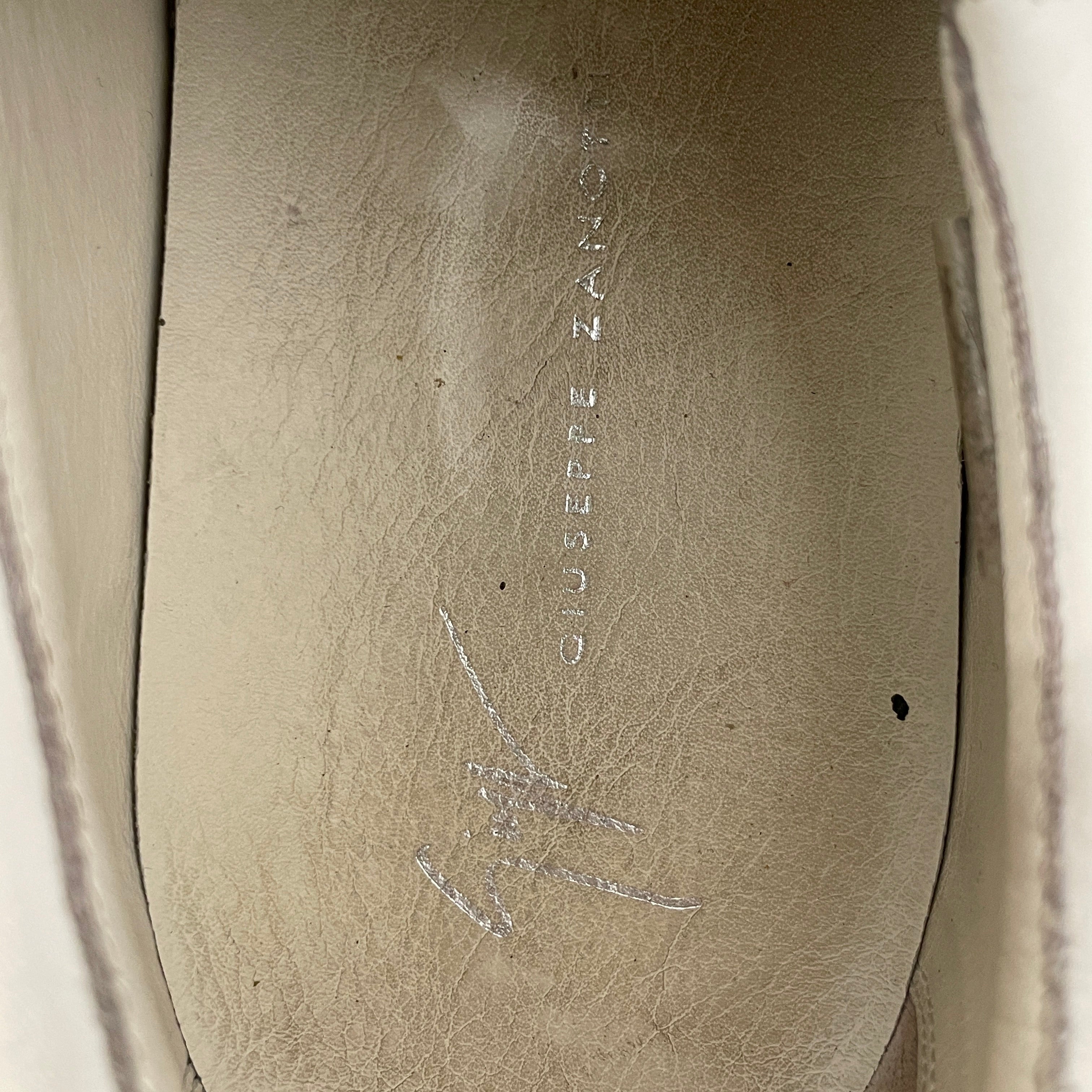 Giuseppe Zanotti/Low-Sneakers/US 10/Leather/WHT/frankie zip view 3