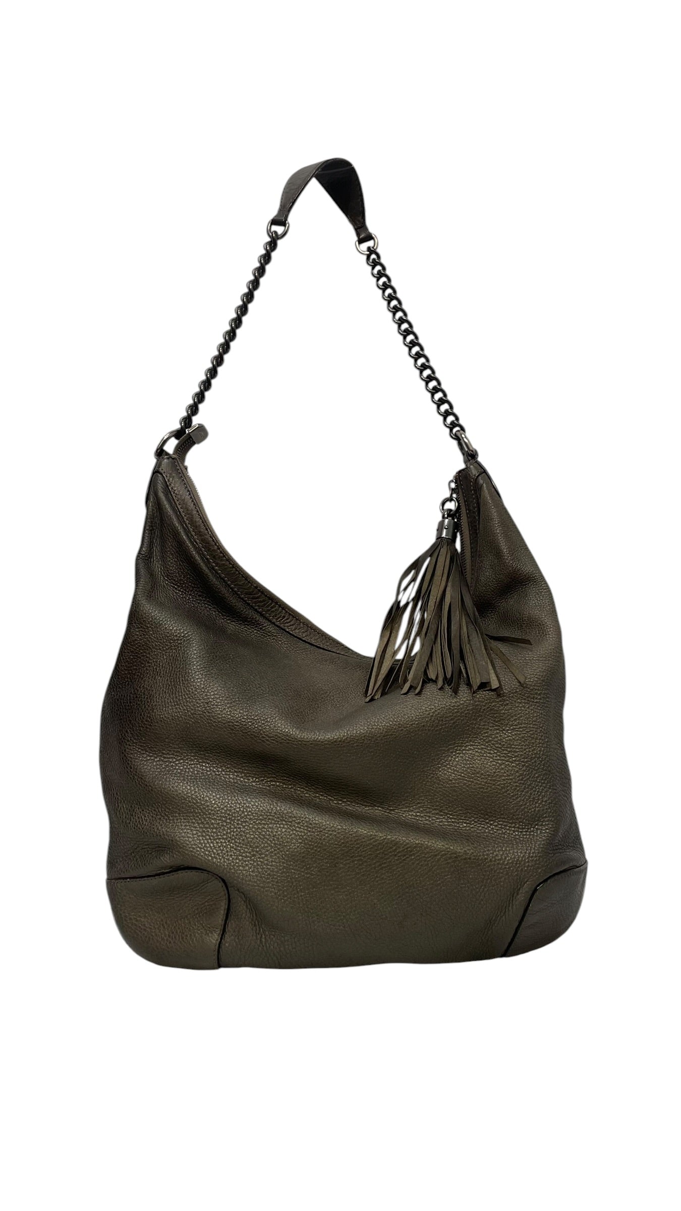 GUCCI/Bag/Leather/GRY/SOHO CHAIN HOBO view 2