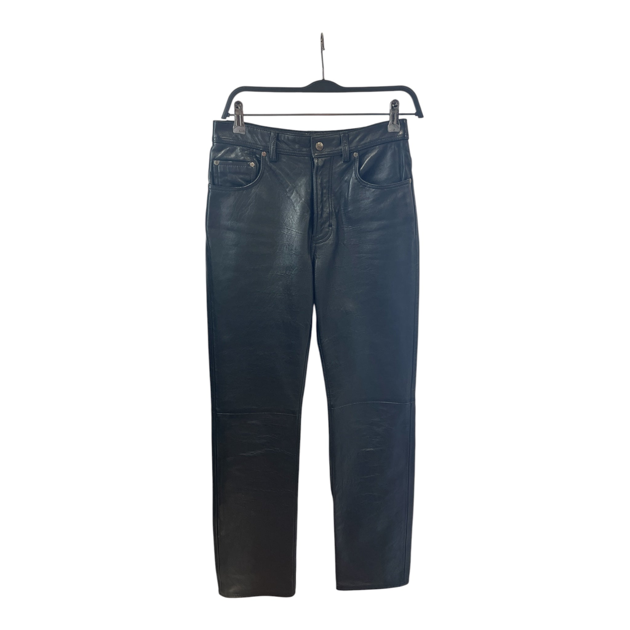 Acne Studios/Straight Pants/36/Leather/BLK/GENUINE LEATHER view 1