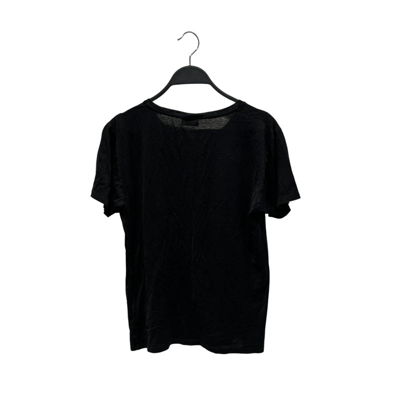 SAINT LAURENT/T-Shirt/XS/Graphic/Cotton/BLK/vampire fangs lips