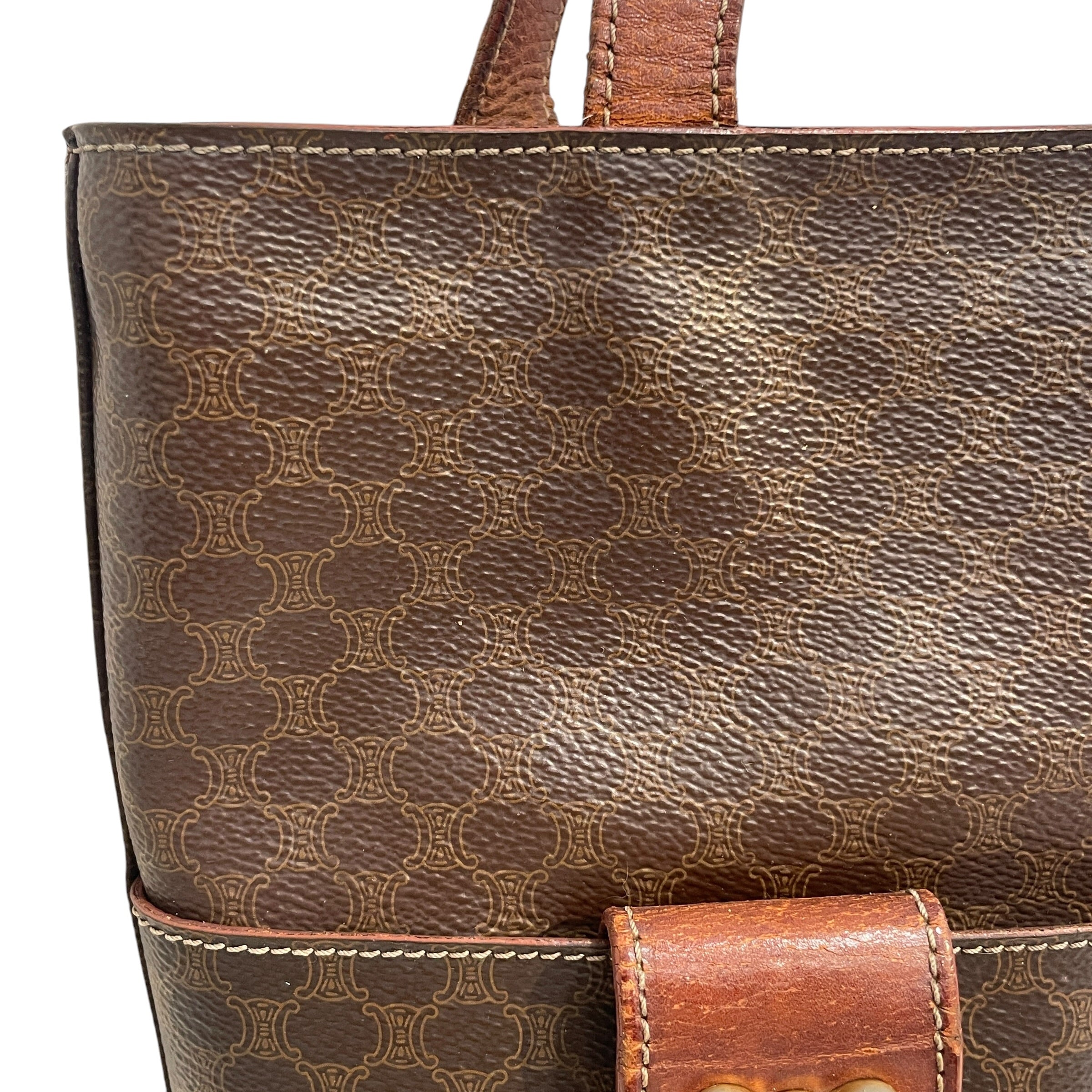 CELINE/Hand Bag/Monogram/Leather/BRW/Macadam Tote view 6