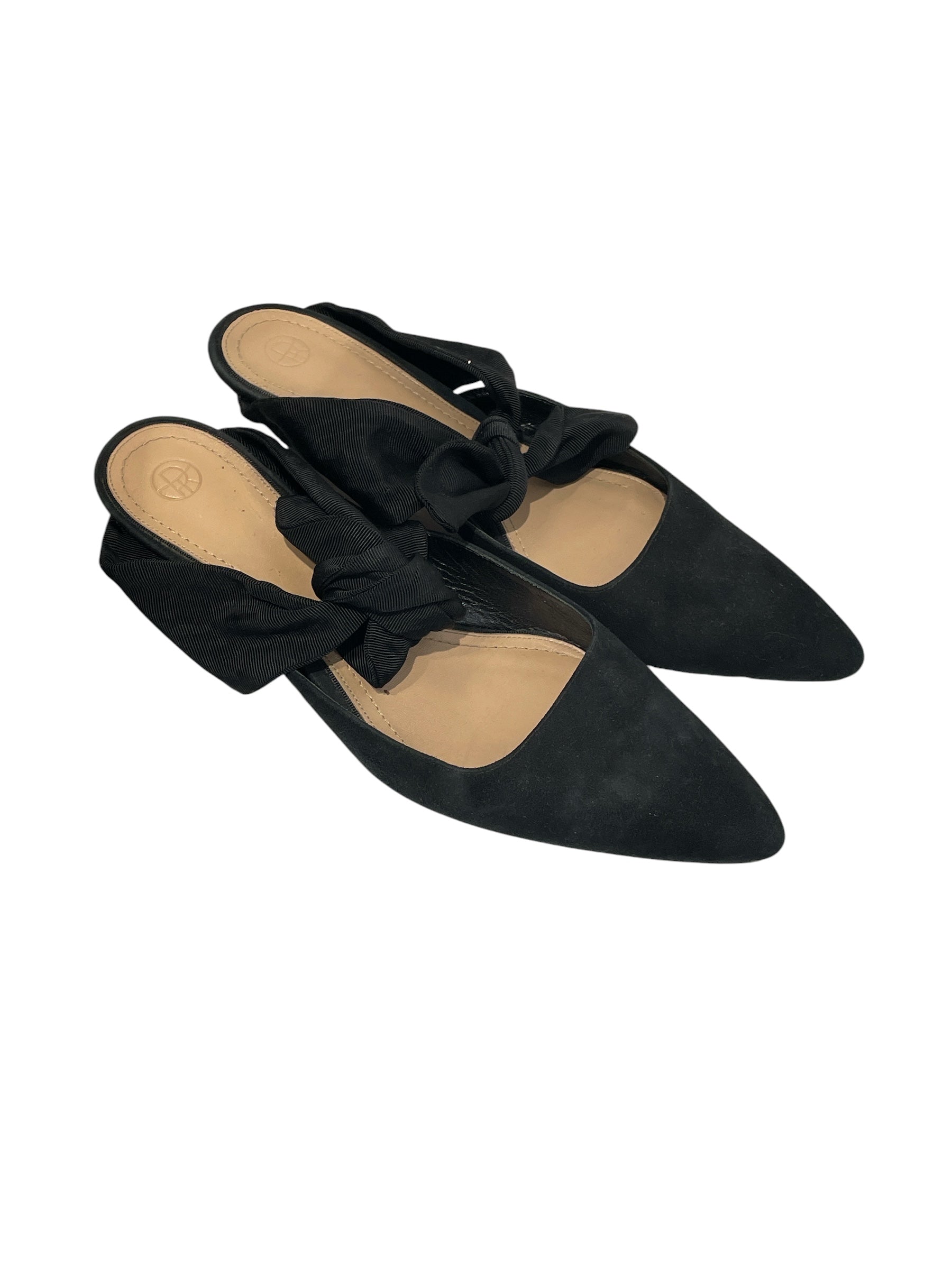 THE ROW/Heels/EU 38/Suede/BLK/coco suede mules view 1
