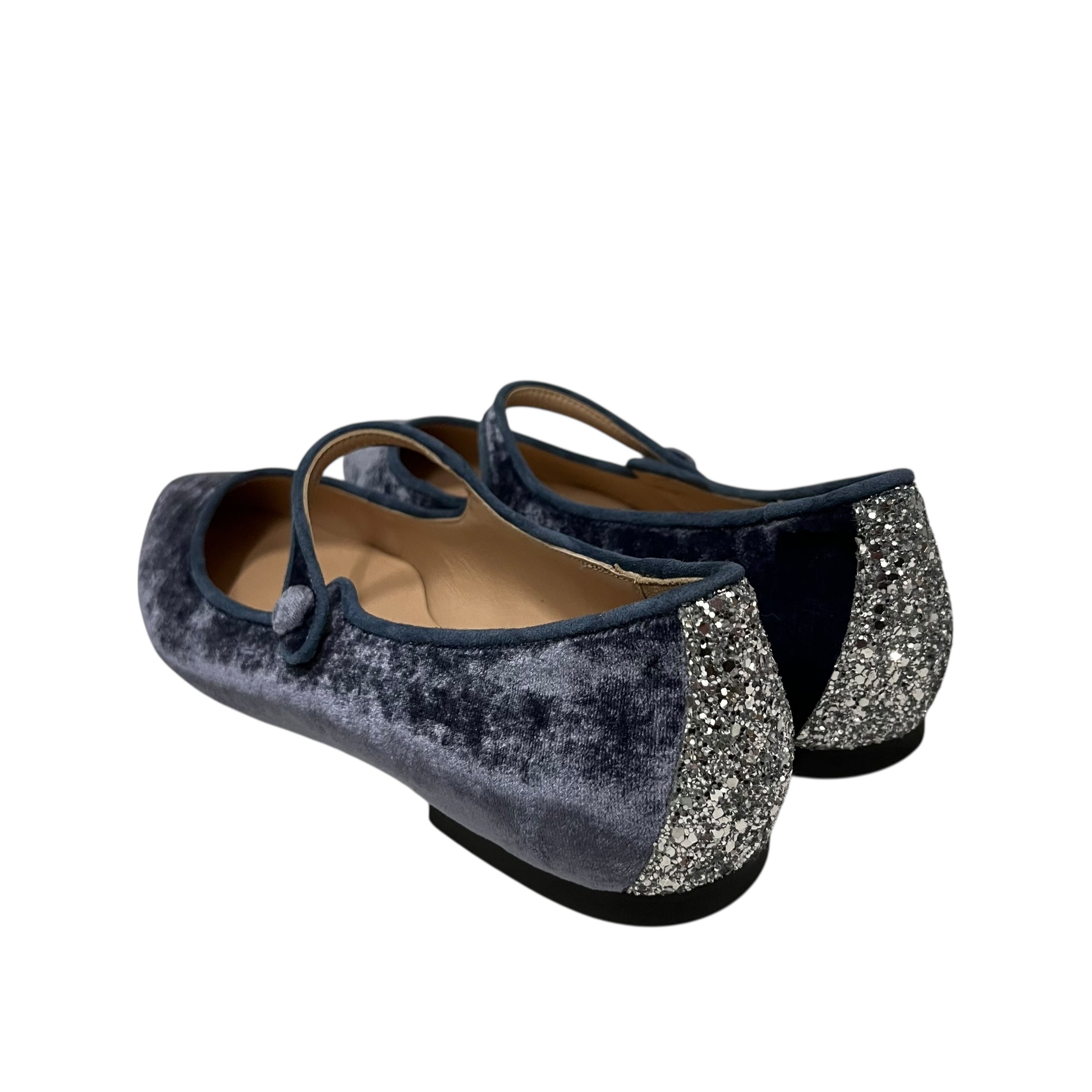 MIA MOLTRASIO/Flat Shoes/US 7.5/IDG/VELVET, CRYSTAL HEEL view 4