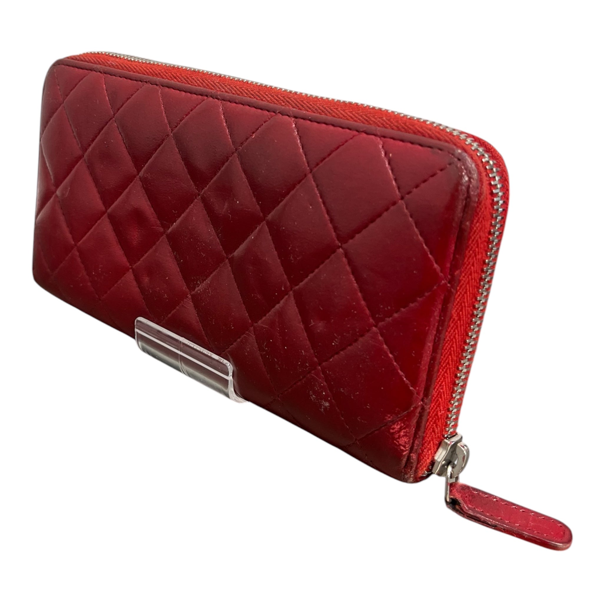 CHANEL/Wallet/Leather/RED/quilted chanel zippy view 2