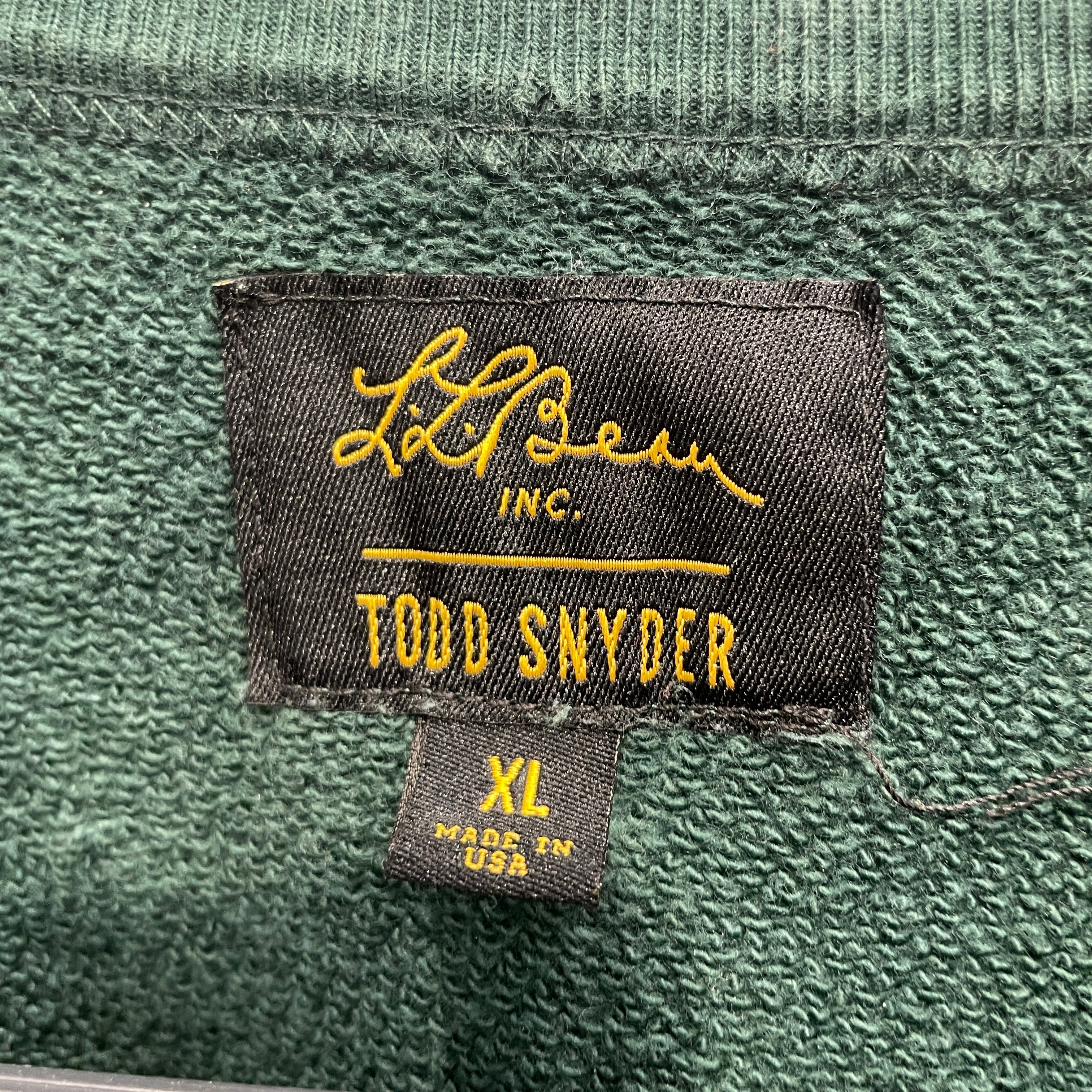 L.L.Bean/TODD SNYDER/Sweatshirt/XL/Cotton/GRN/HAPPY CAMPAH SNOOPY view 3
