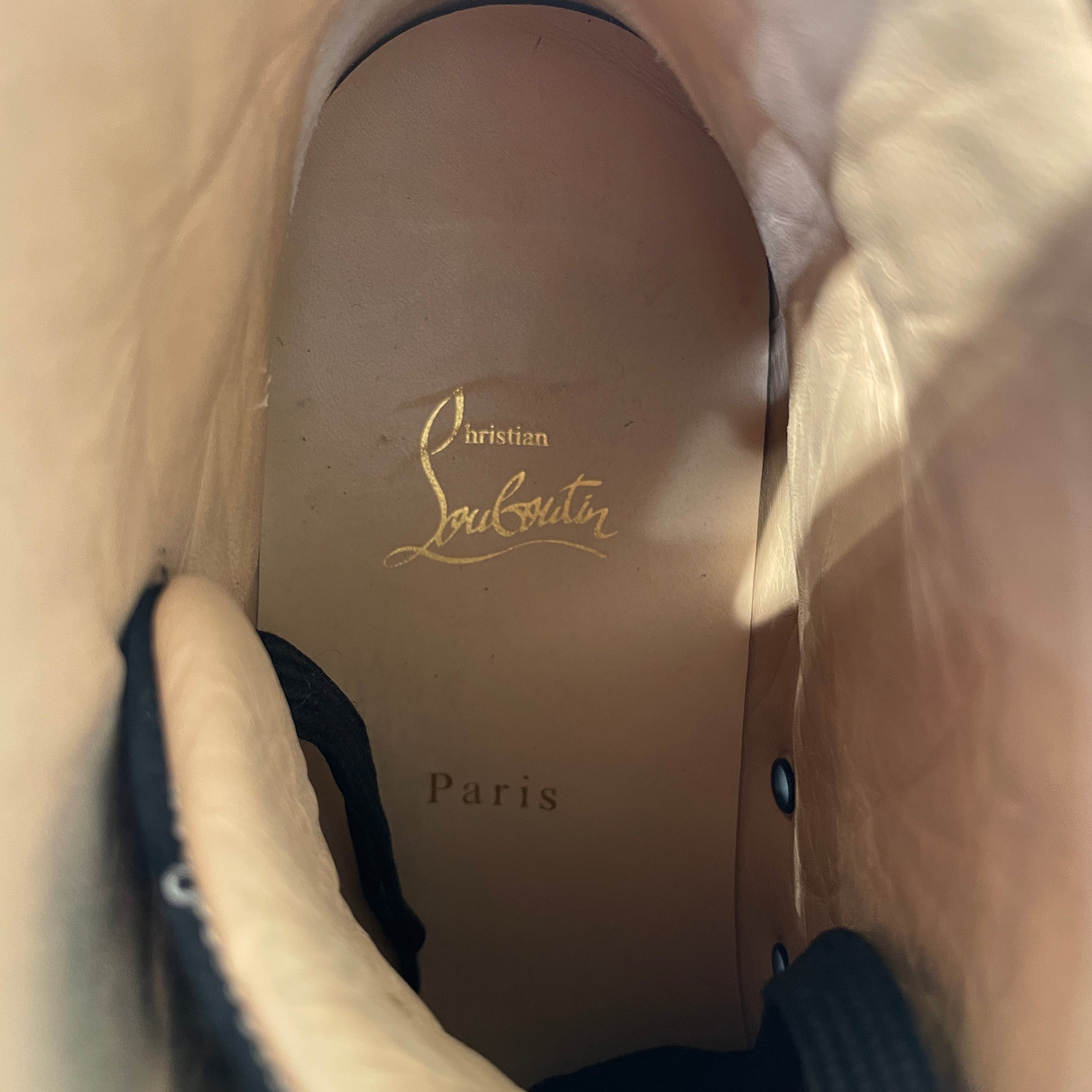 Christian Louboutin/Hi-Sneakers/EU 43/Suede/BLK/Studded Toe view 3