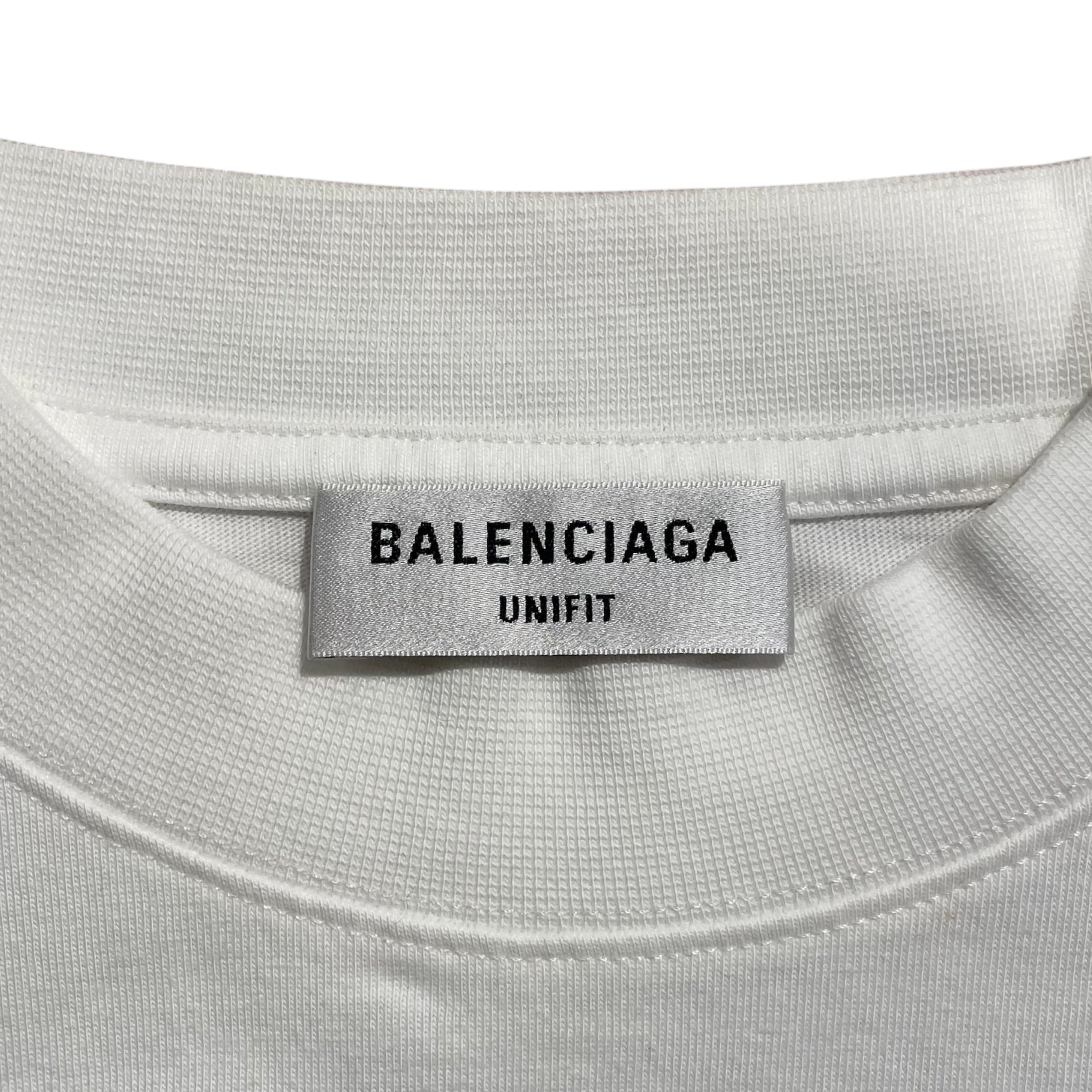 BALENCIAGA/T-Shirt/4/Cotton/WHT/boy girl view 3