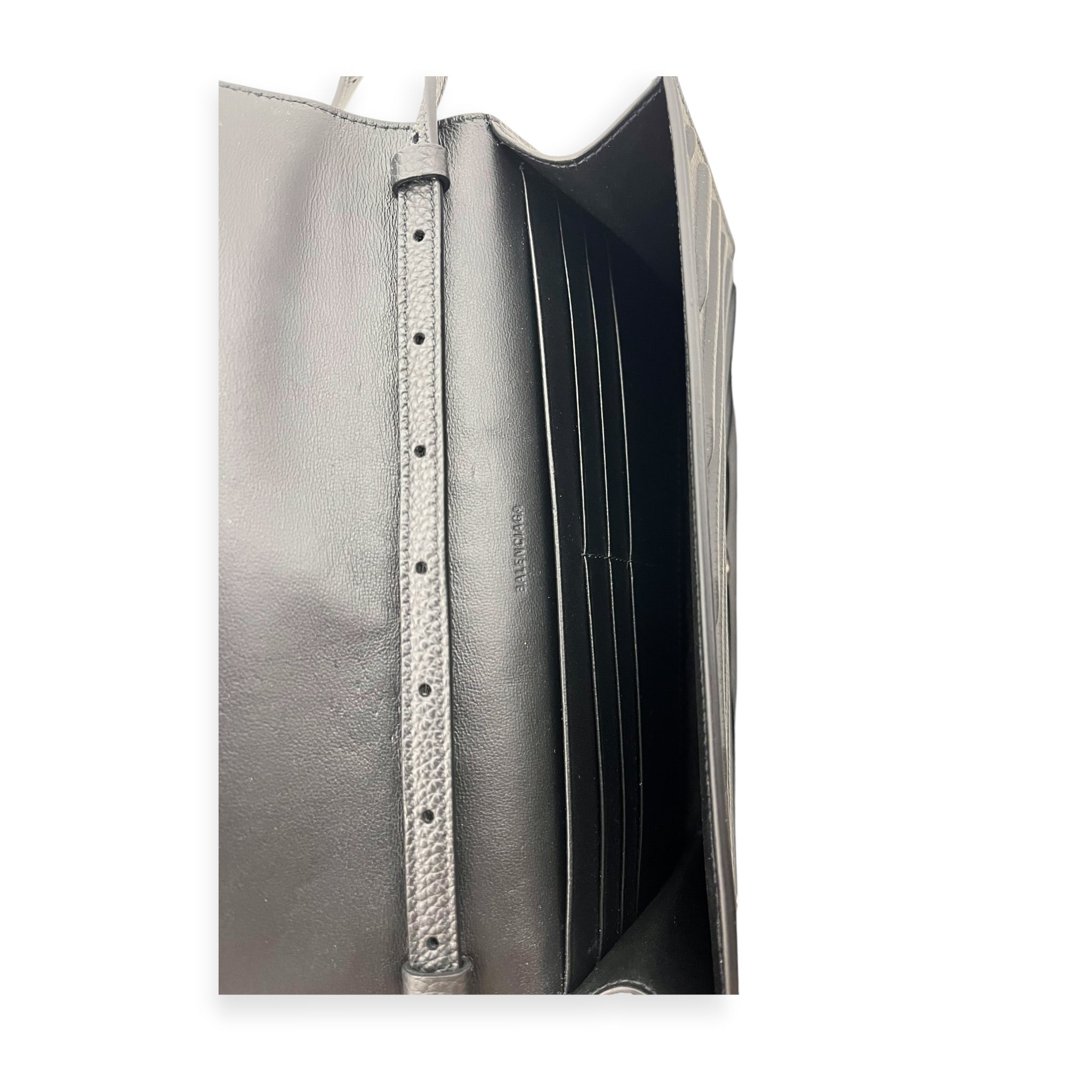BALENCIAGA/Cross Body Bag/Leather/BLK/CAR FLAP BAG view 4