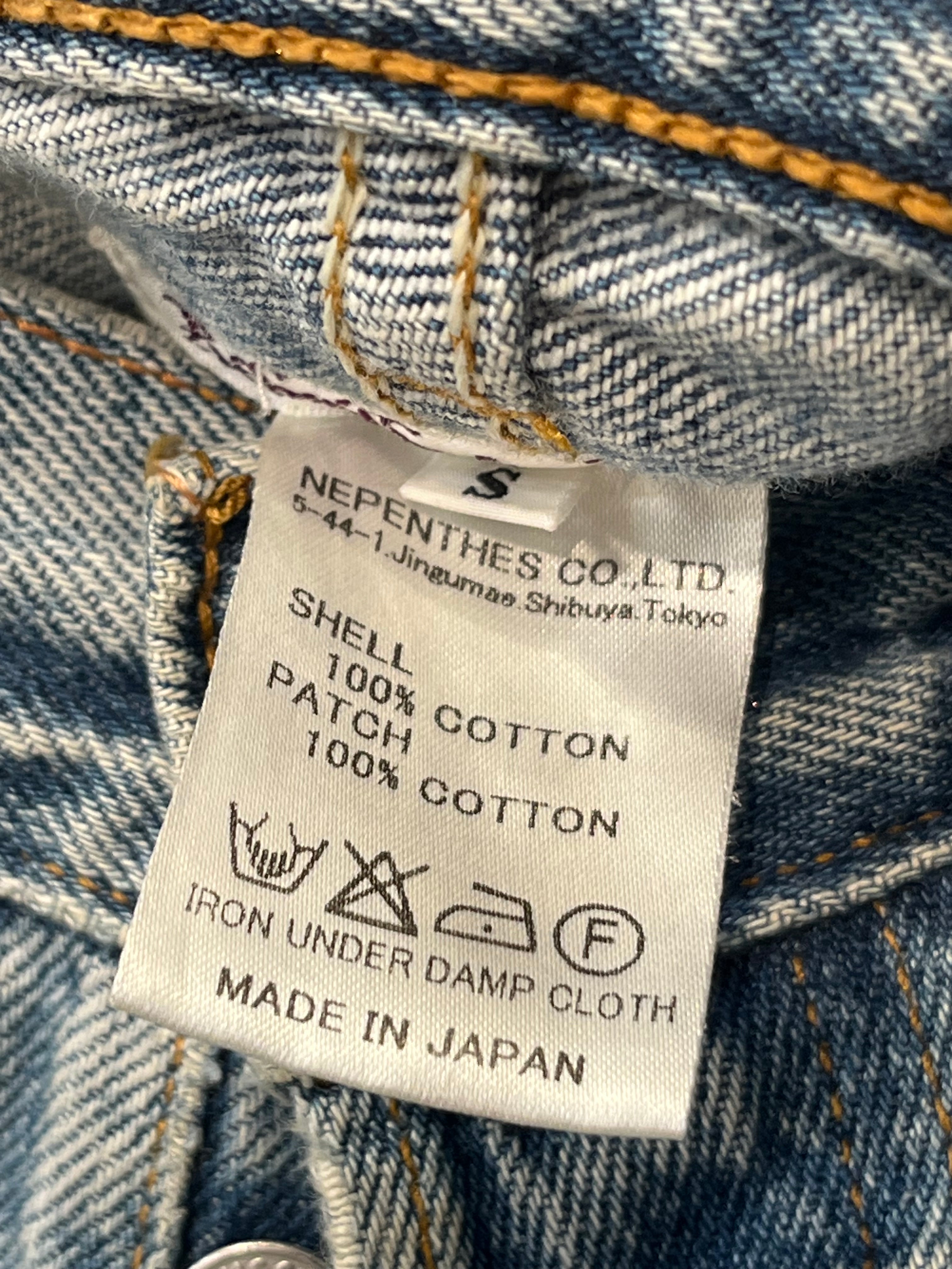 Rebuild by Needles/Straight Pants/S/Denim/BLU/Motocross Orange Stitching view 4