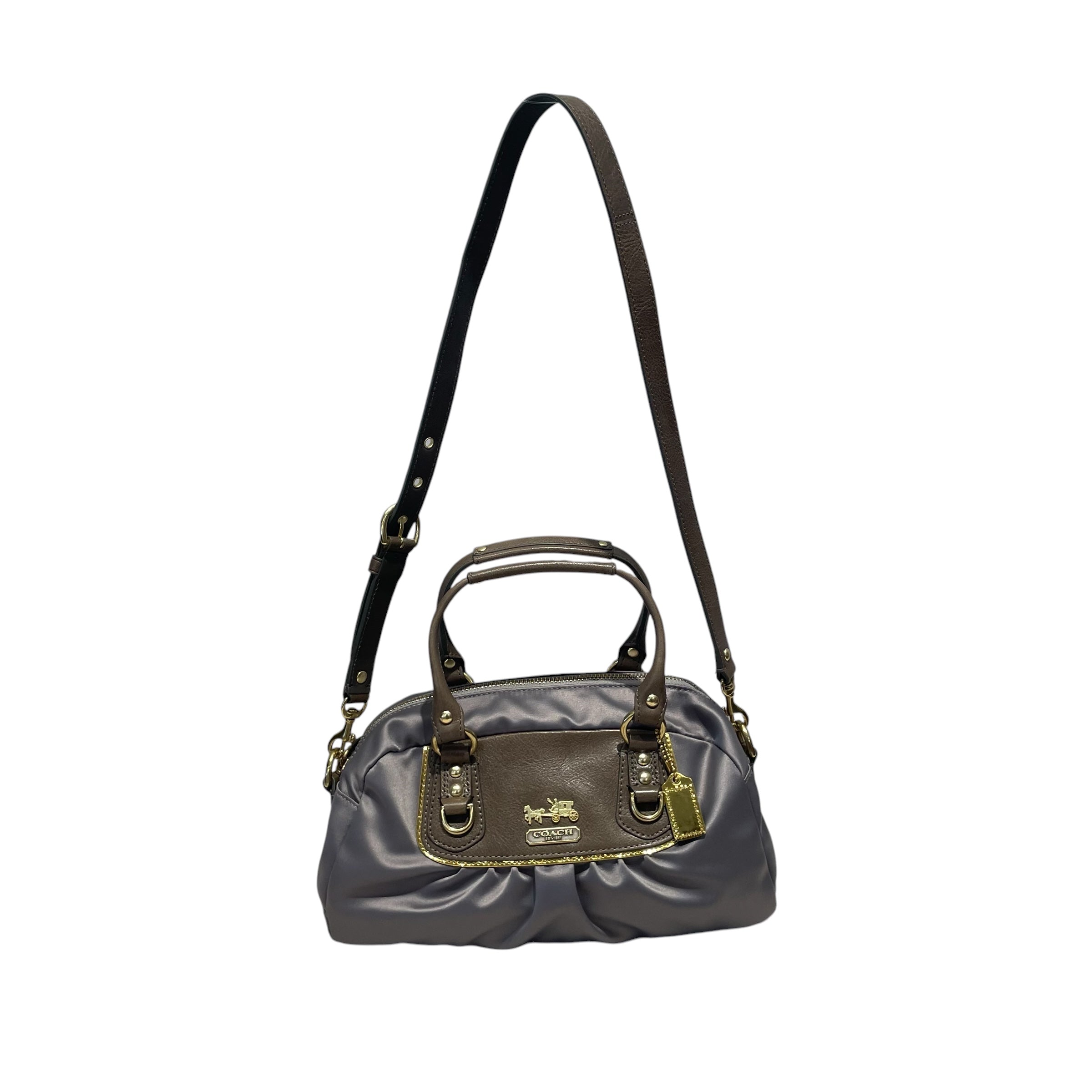 COACH/Hand Bag/Nylon/GRY/Amanda Silk view 1