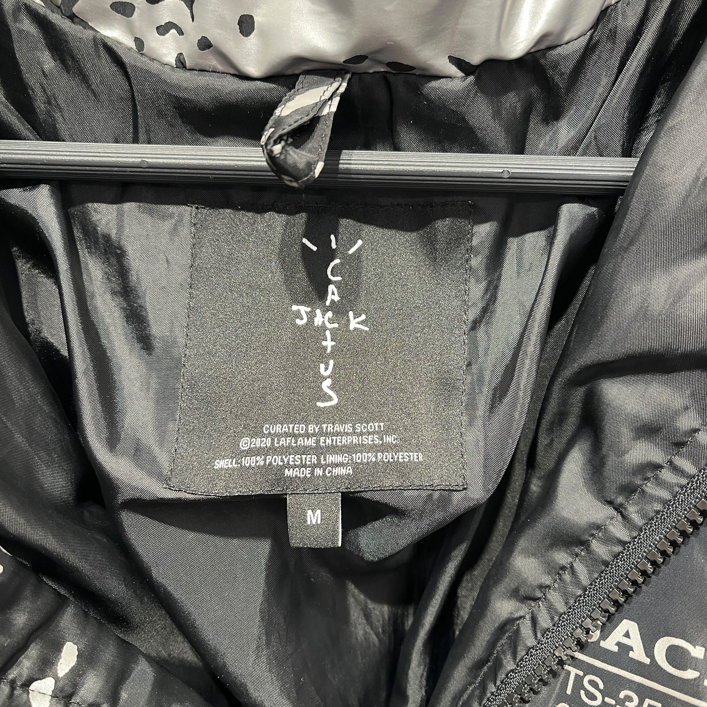 TRAVIS SCOTT/Puffer Jkt/M/Nylon/BLK/REFLECTIVE PUFF view 3