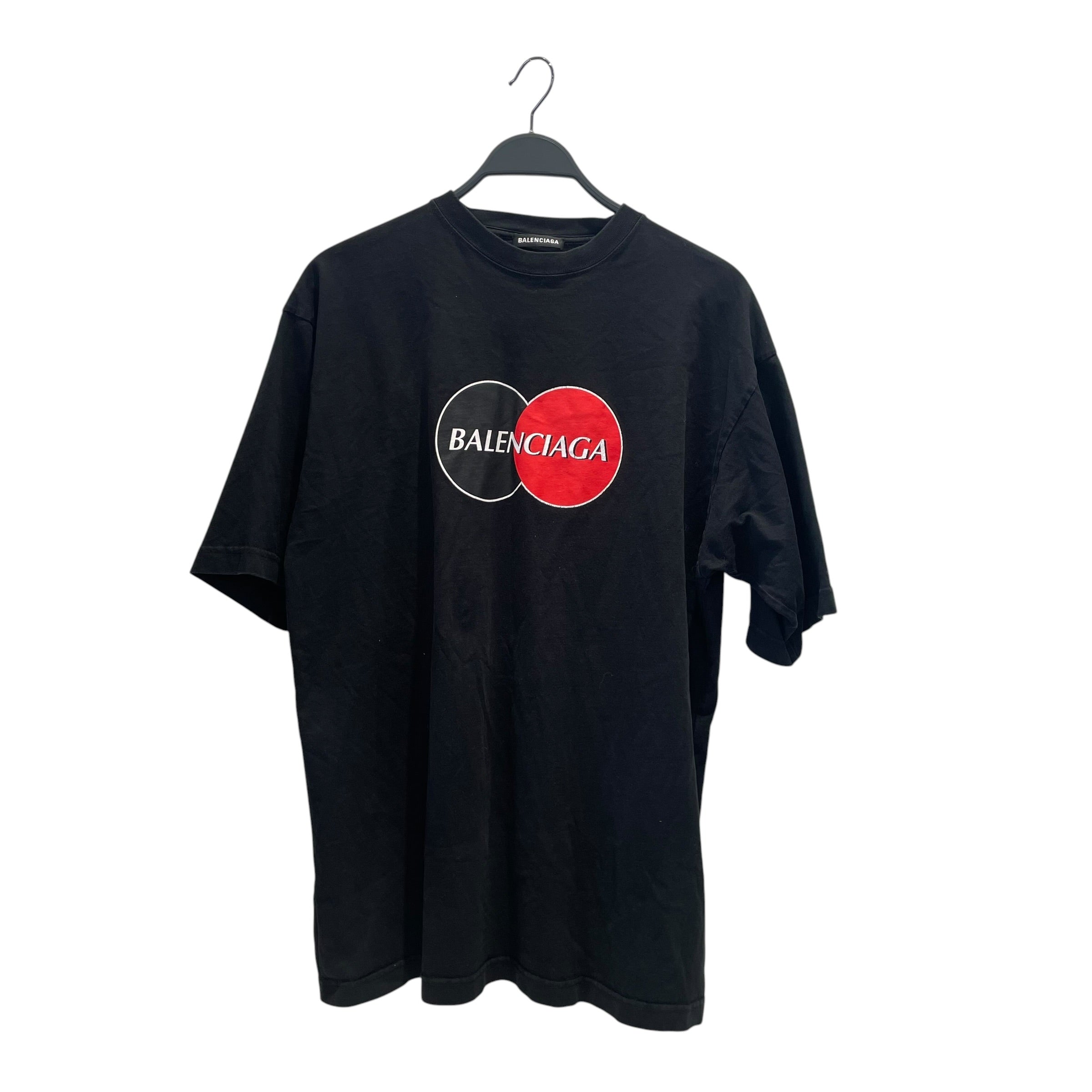 BALENCIAGA/T-Shirt/M/Cotton/BLK/Mastercard Logo view 1