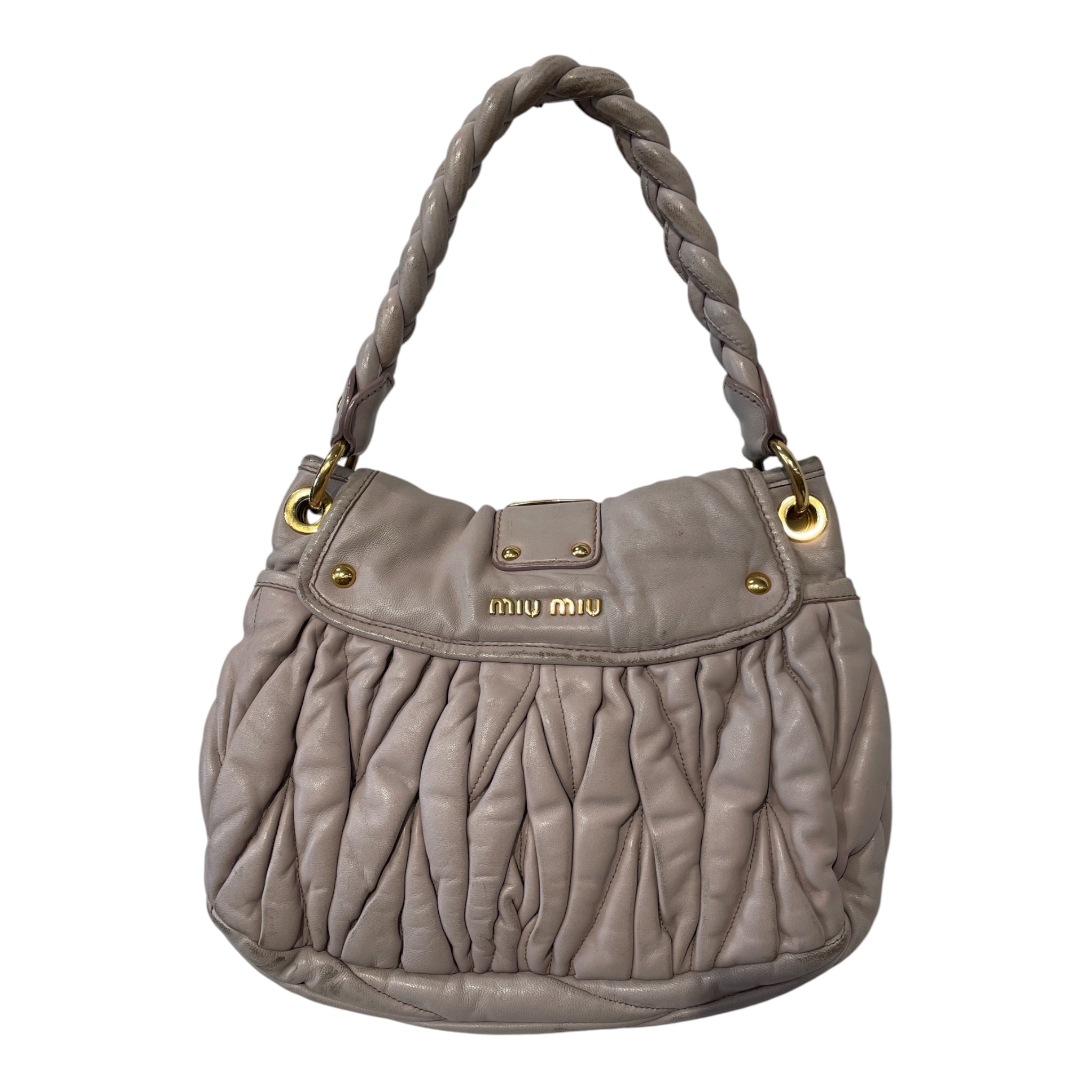 MIU MIU/Bag/Leather/PNK/COFFER BAG AS IS view 2