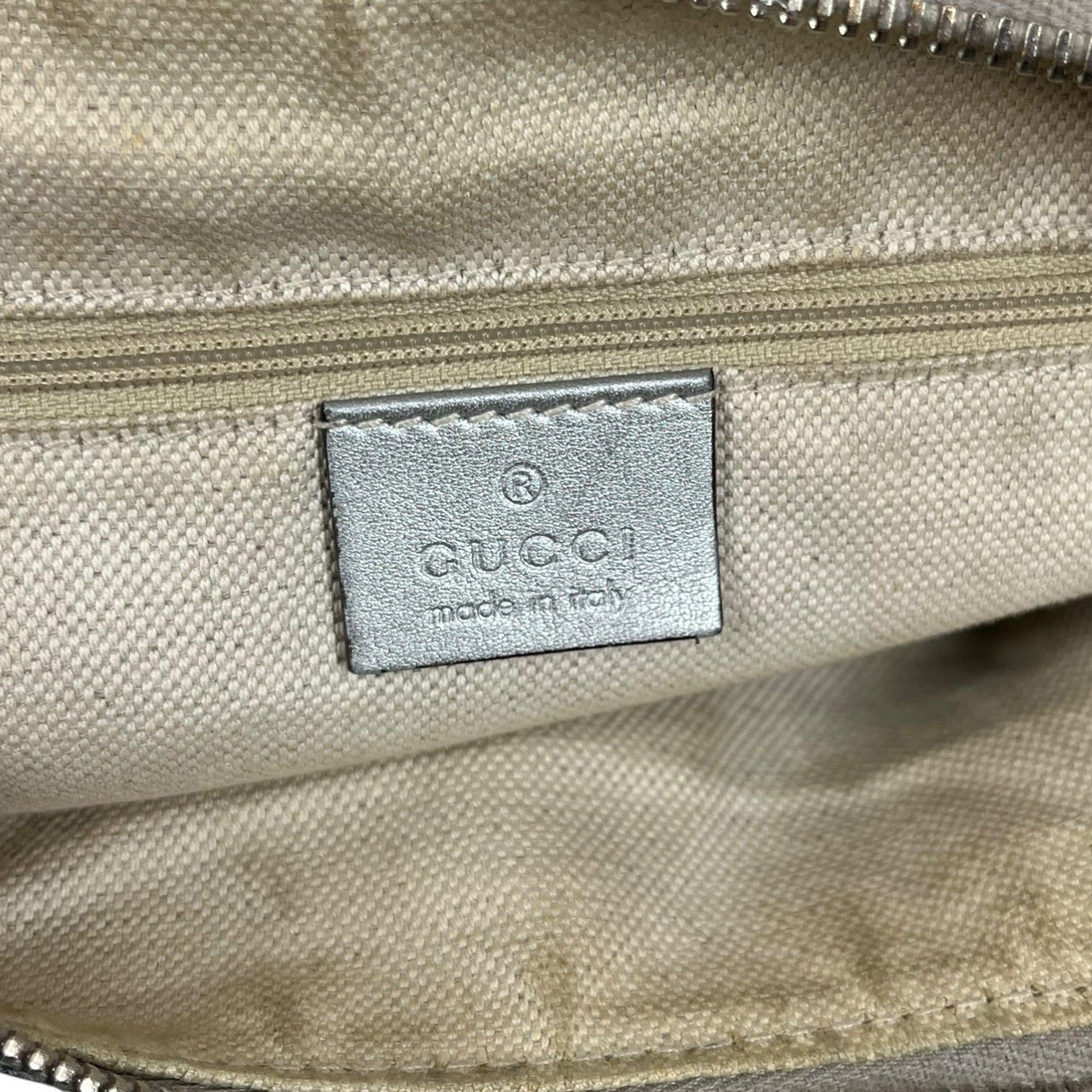 GUCCI/Hand Bag/Leather/SLV/Guccisima Hobo Bag view 6