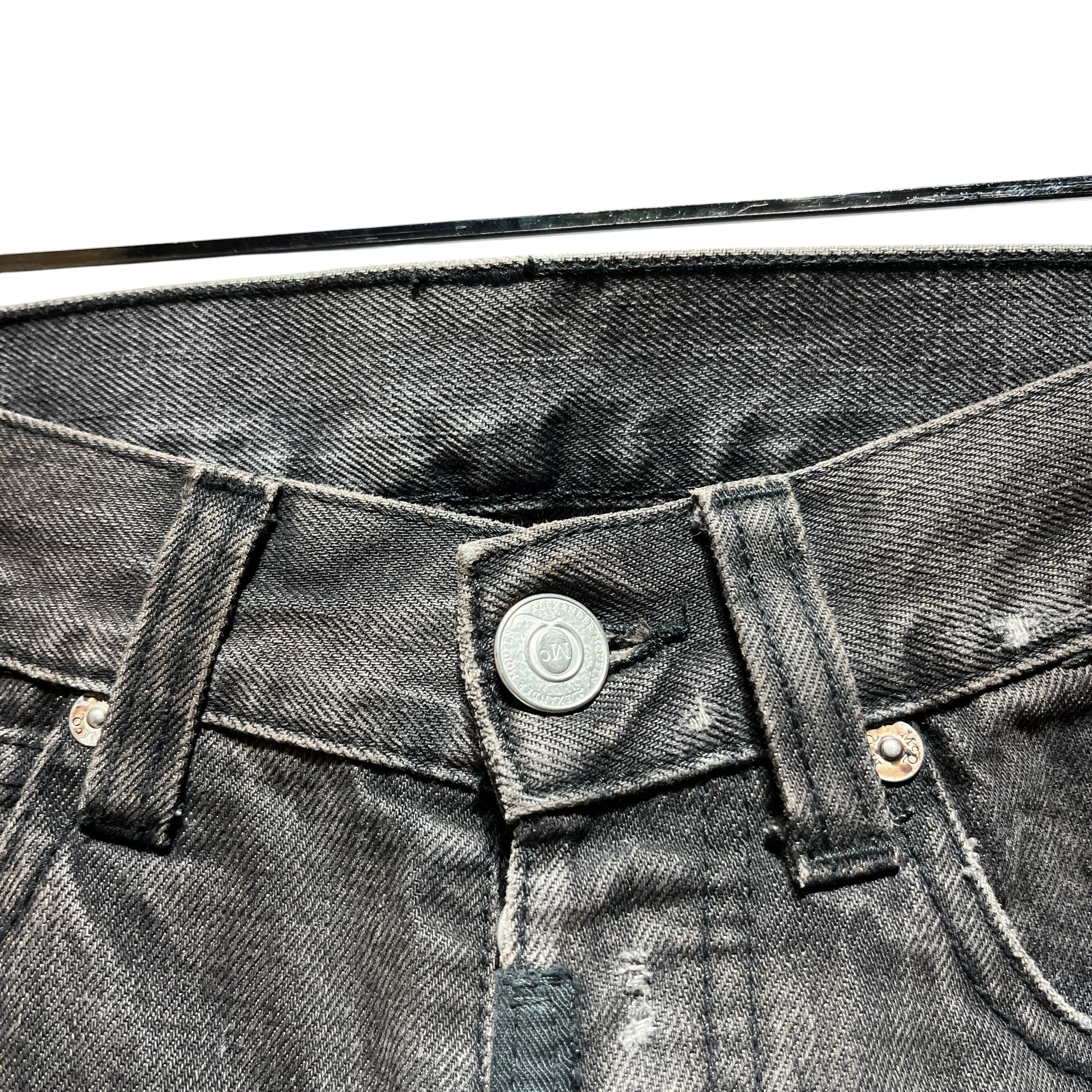 Alexander McQueen/Skinny Pants/28/Denim/BLK/PATCHWORK DENIM view 5