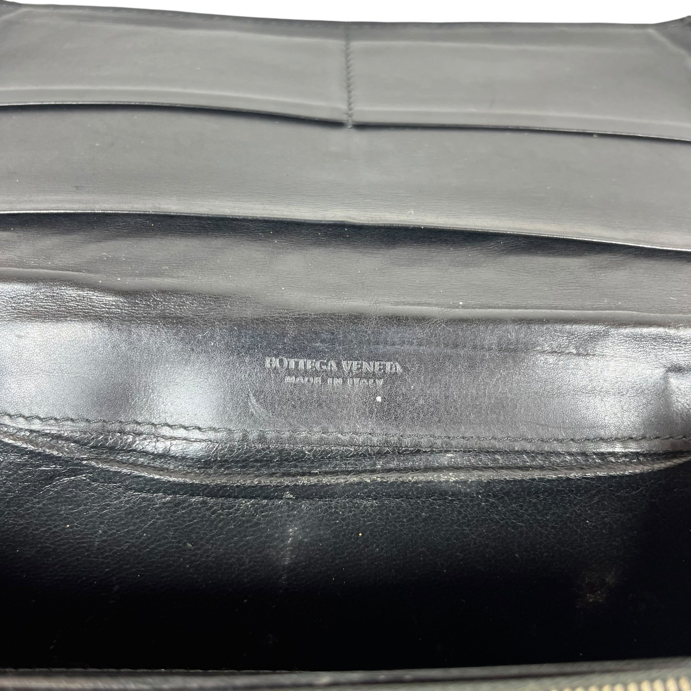 BOTTEGA VENETA/Long Wallet/Leather/BLK/Bifold Intrecciato view 4