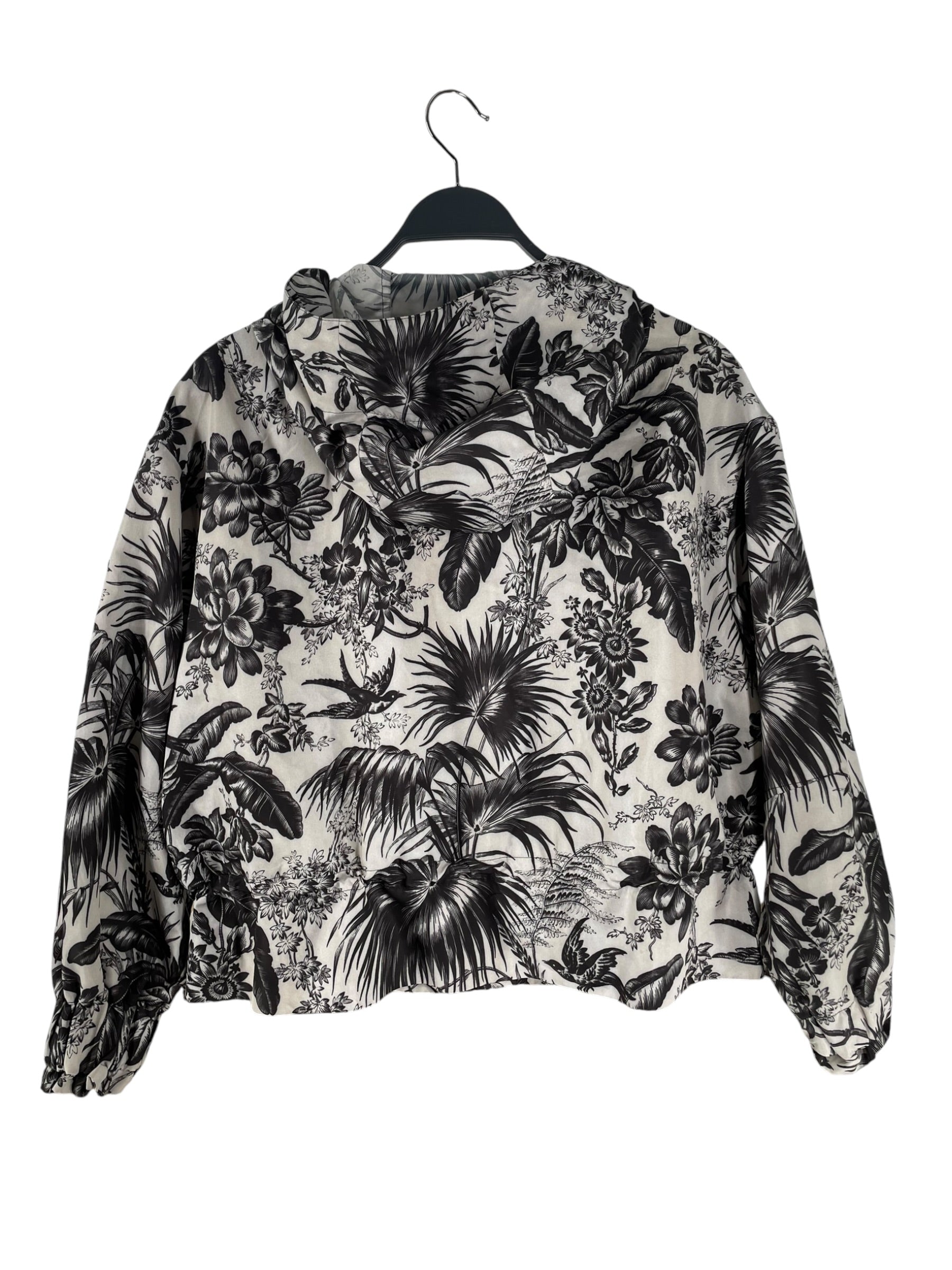 MONCLER/Windbreaker/00/Floral Pattern/Nylon/WHT/BLK FLORAL ALBIREO HOODED JKT view 2
