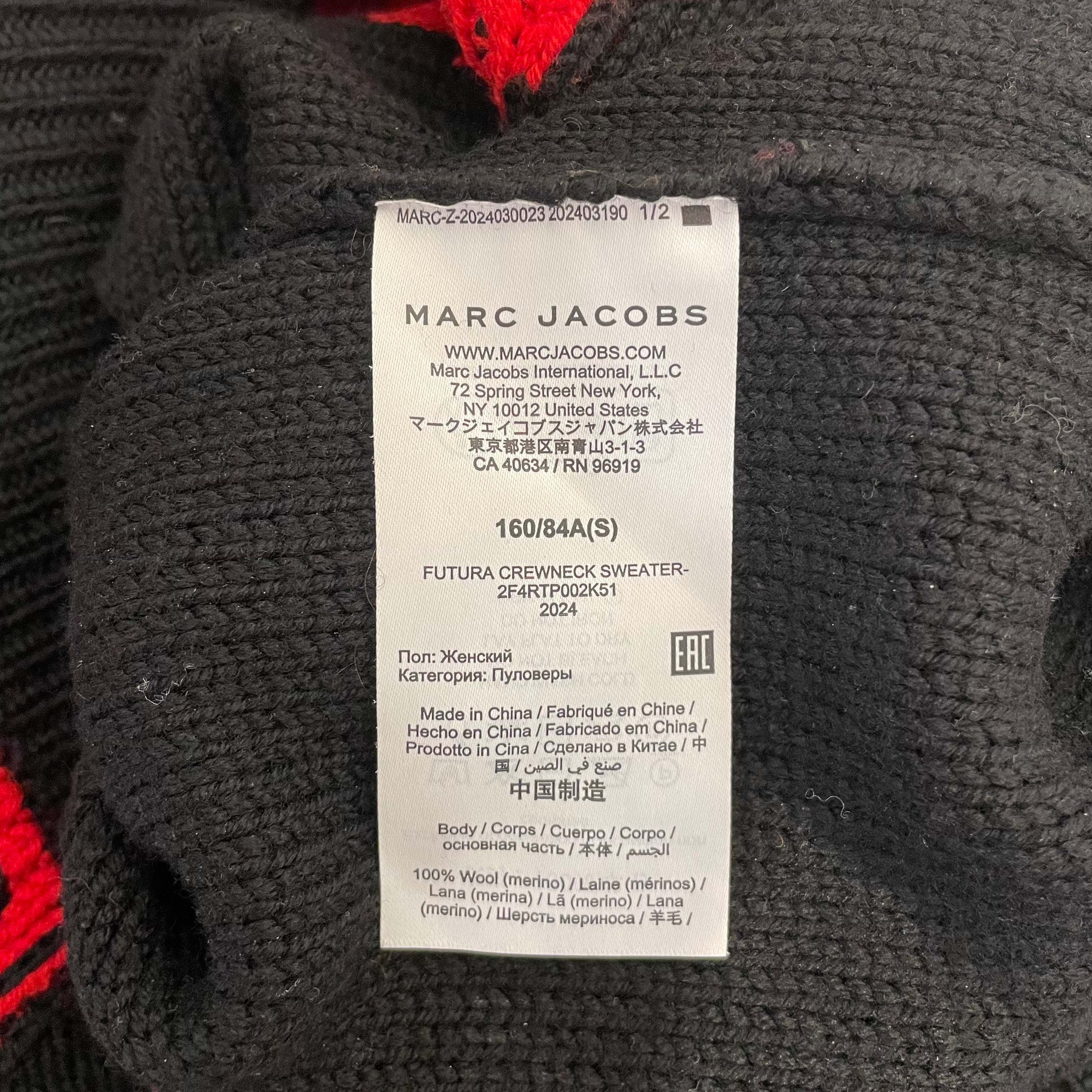 MARC JACOBS/Sweater/S/Graphic/Wool/BLK/Futura Sweater view 4