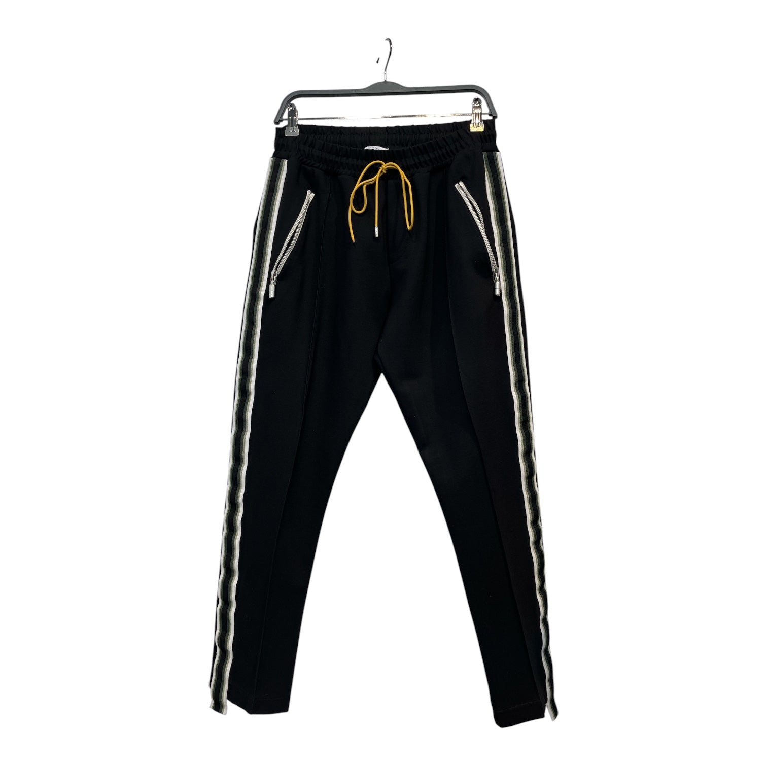 RHUDE/Pants/L/Rayon/BLK/Green stripe Track Pants view 1