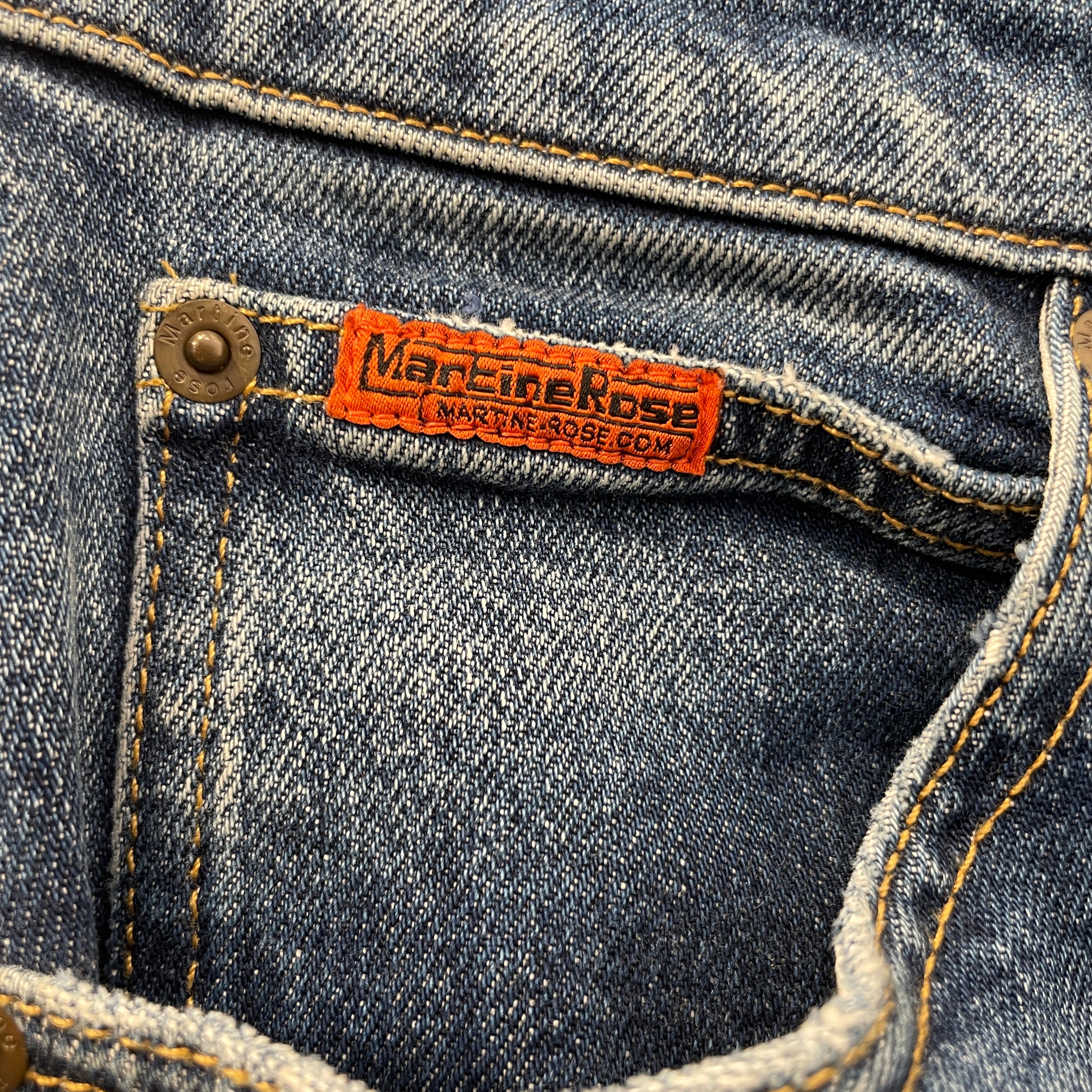 MARTINE ROSE/Bottoms/M/Denim/BLU/CIRCLE PULLTAB view 4