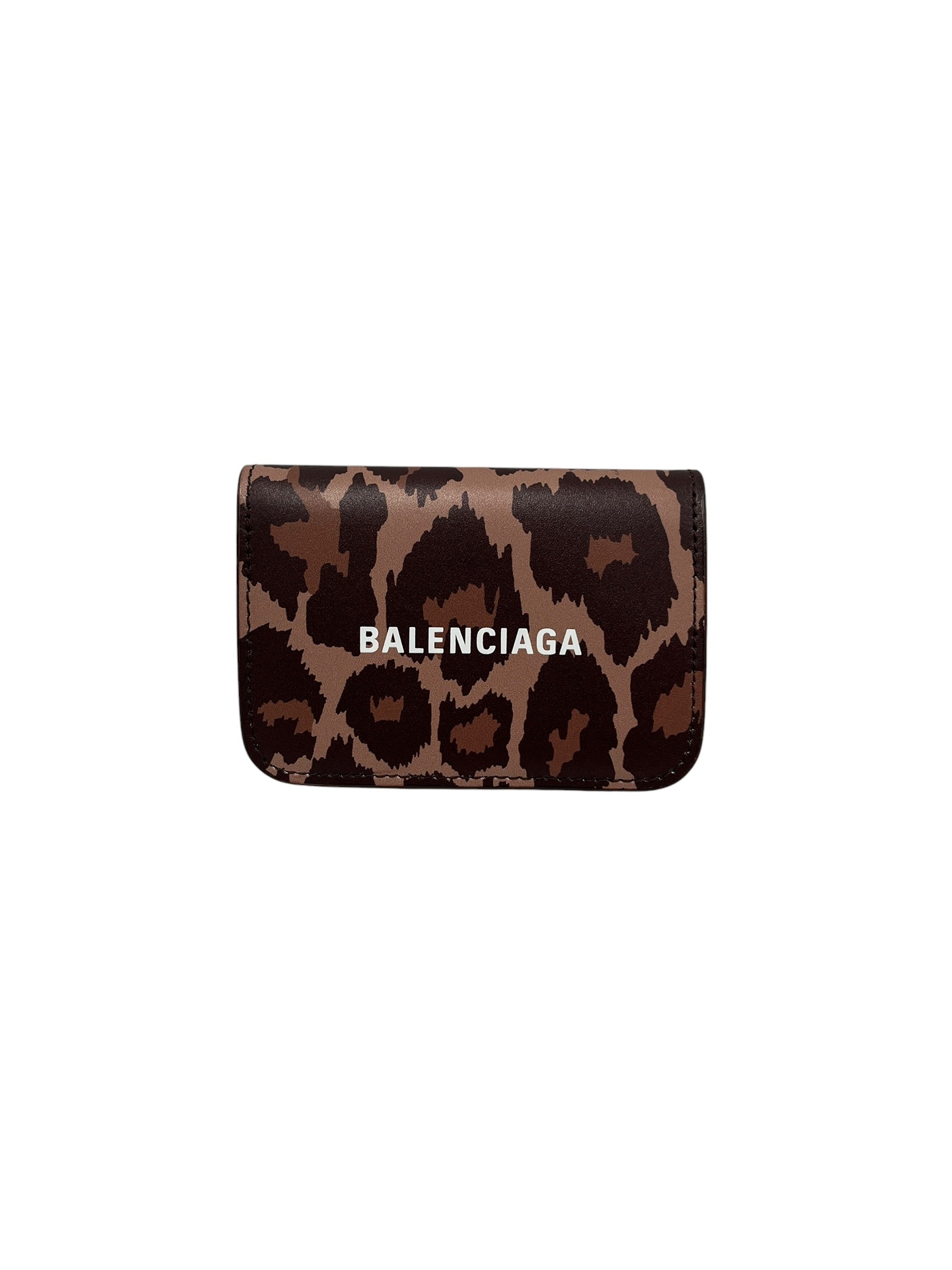 BALENCIAGA/Trifold Wallet/Leopard/Leather/MLT/Cash Mini Wallet view 1