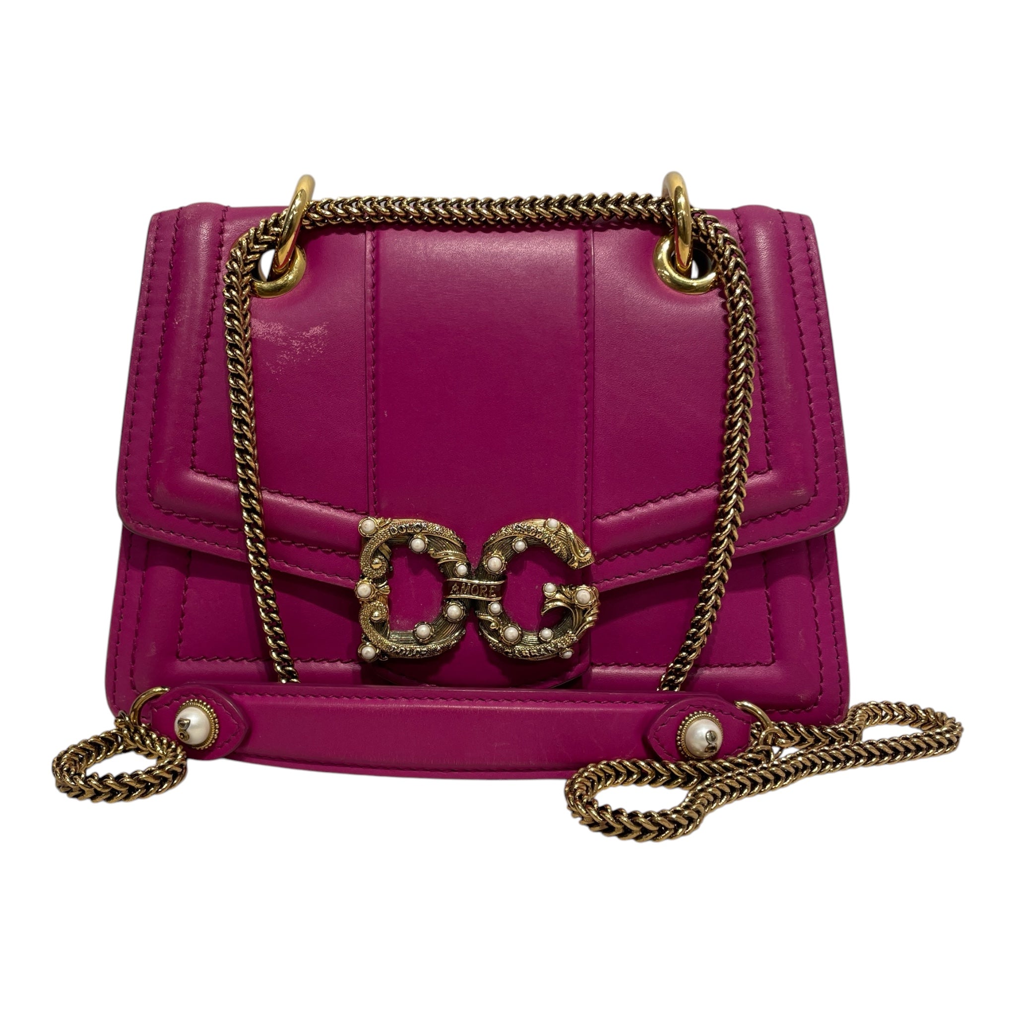 DOLCE&GABBANA/Cross Body Bag/Leather/PPL/gold buckle view 1