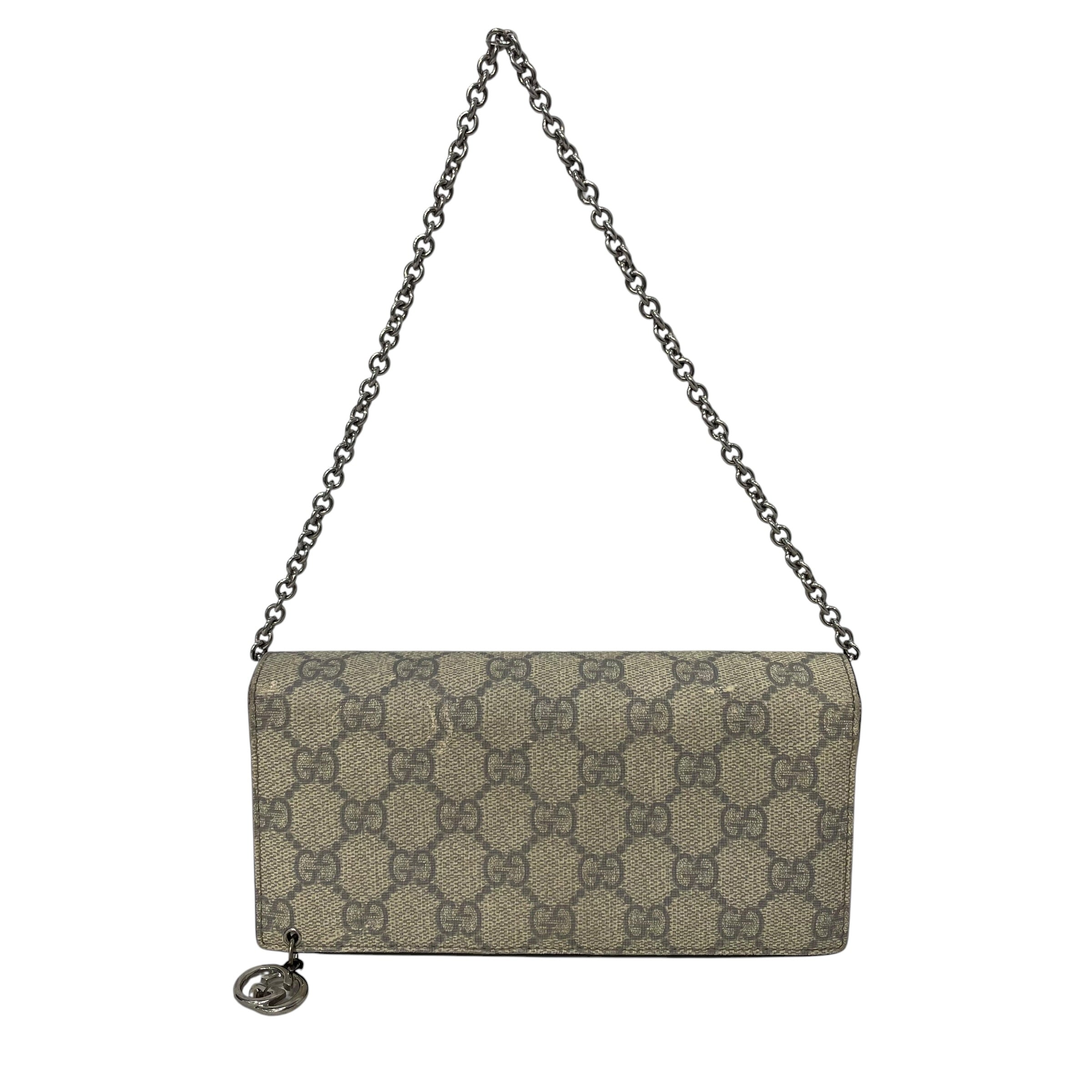 GUCCI/Long Wallet/Monogram/Leather/BEG/L's/continental gg coated canvas w view 1
