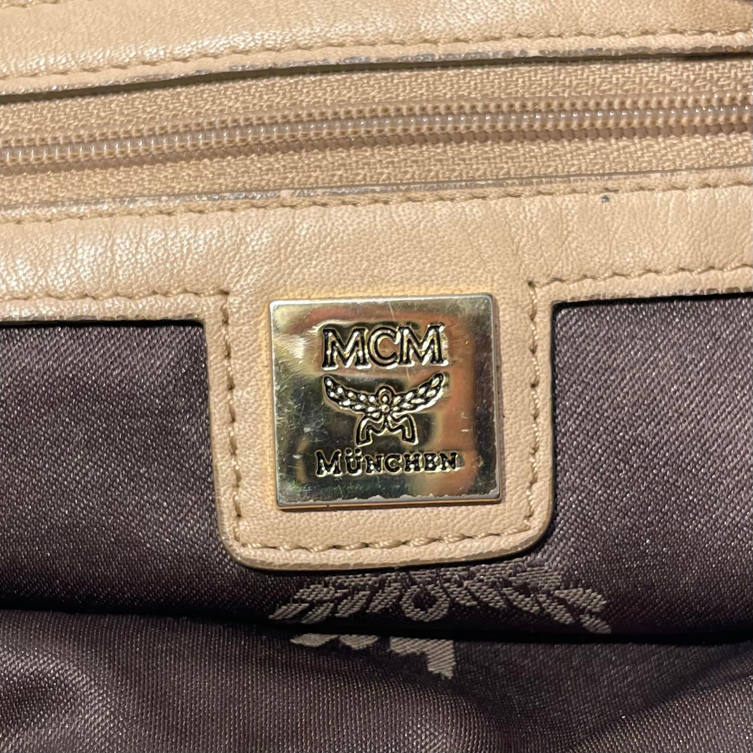 MCM/Boston Bag/Monogram/Leather/BEG/J6219 view 7