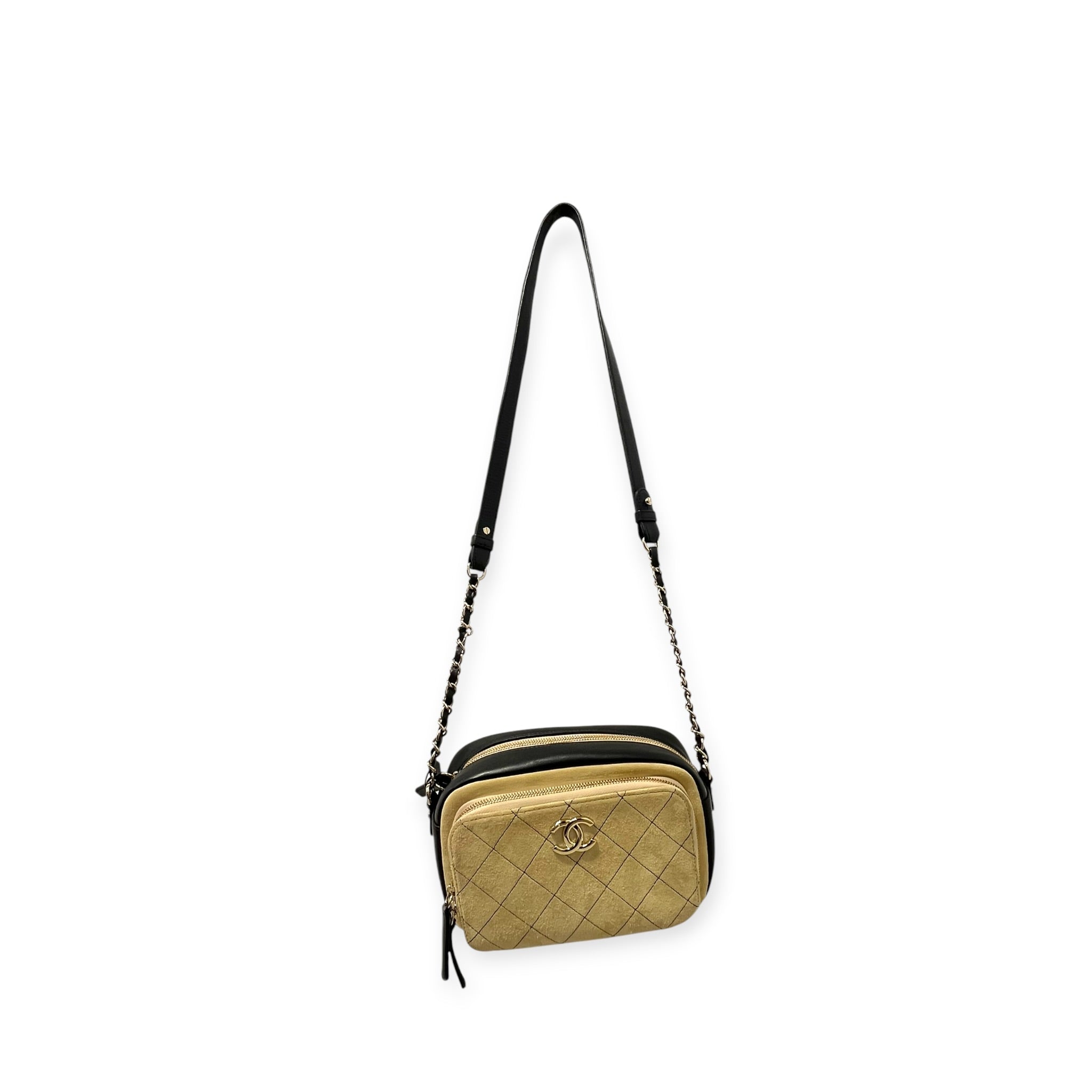 CHANEL/Bag/Leather/CRM/SUEDE PANEL BAG view 12