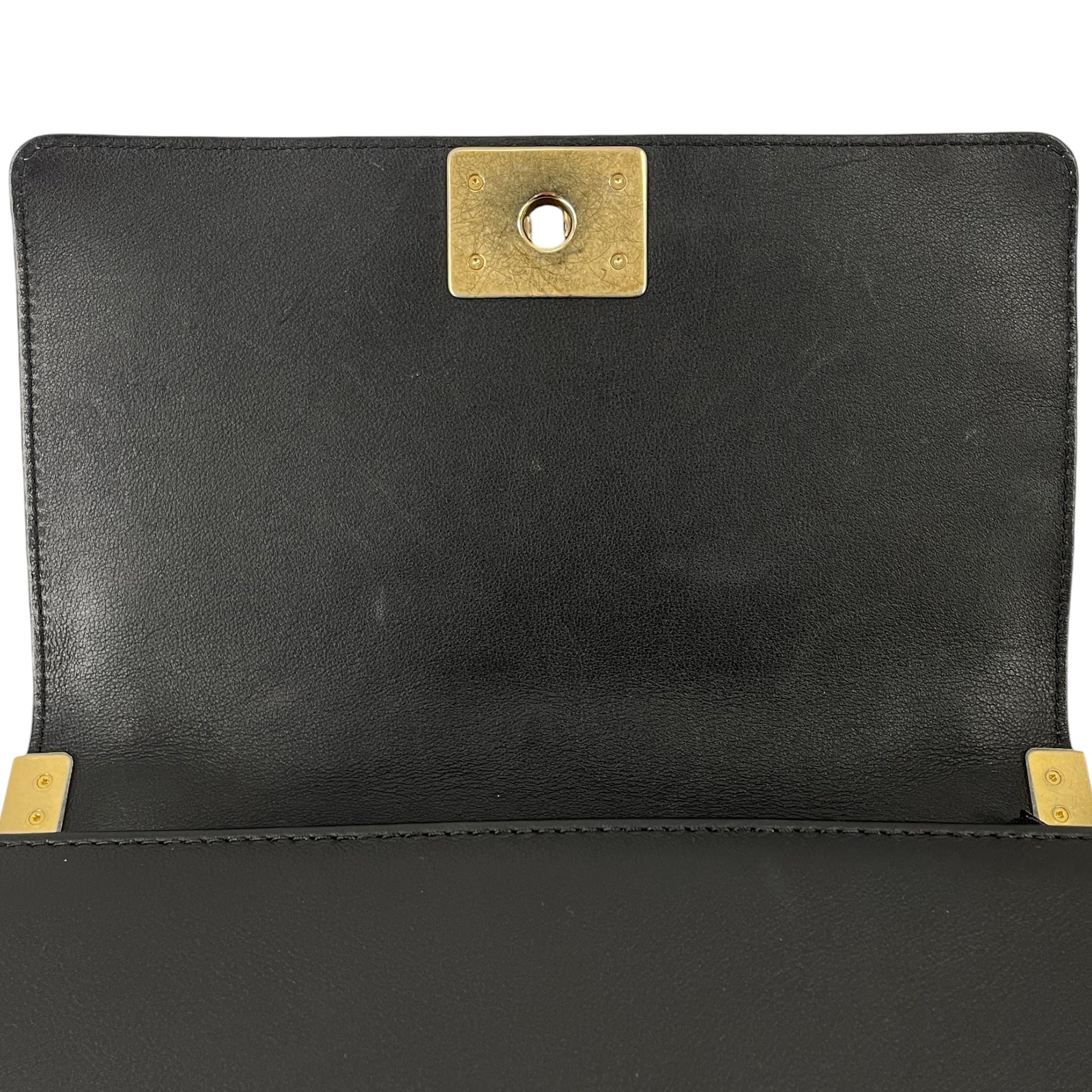 CHANEL/Cross Body Bag/Leather/BLK/BOY QUILTED GOLD HARDWARE view 6