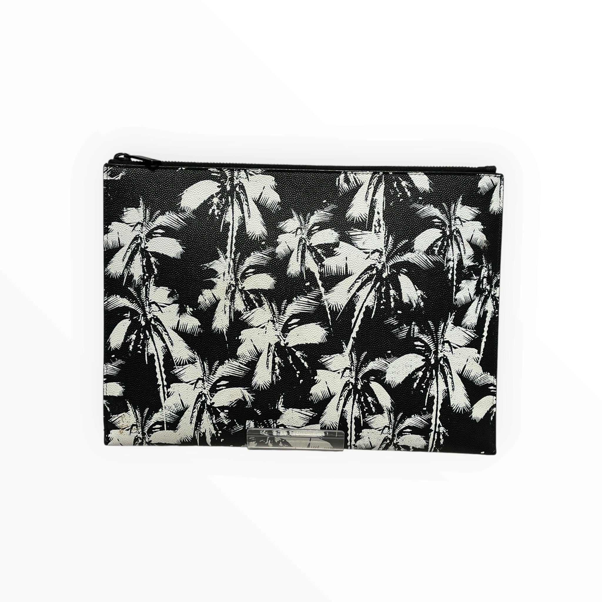 SAINT LAURENT/Clutch Bag/Graphic/Leather/BLK/PALM TREE GRAPHIC view 1