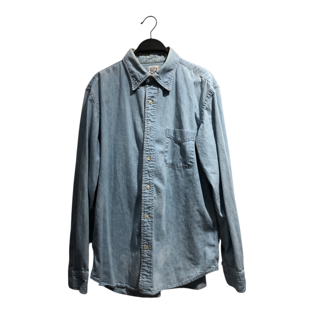orslow/LS Shirt/5/Cotton/IDG/light blue thin denim buttonup view 1