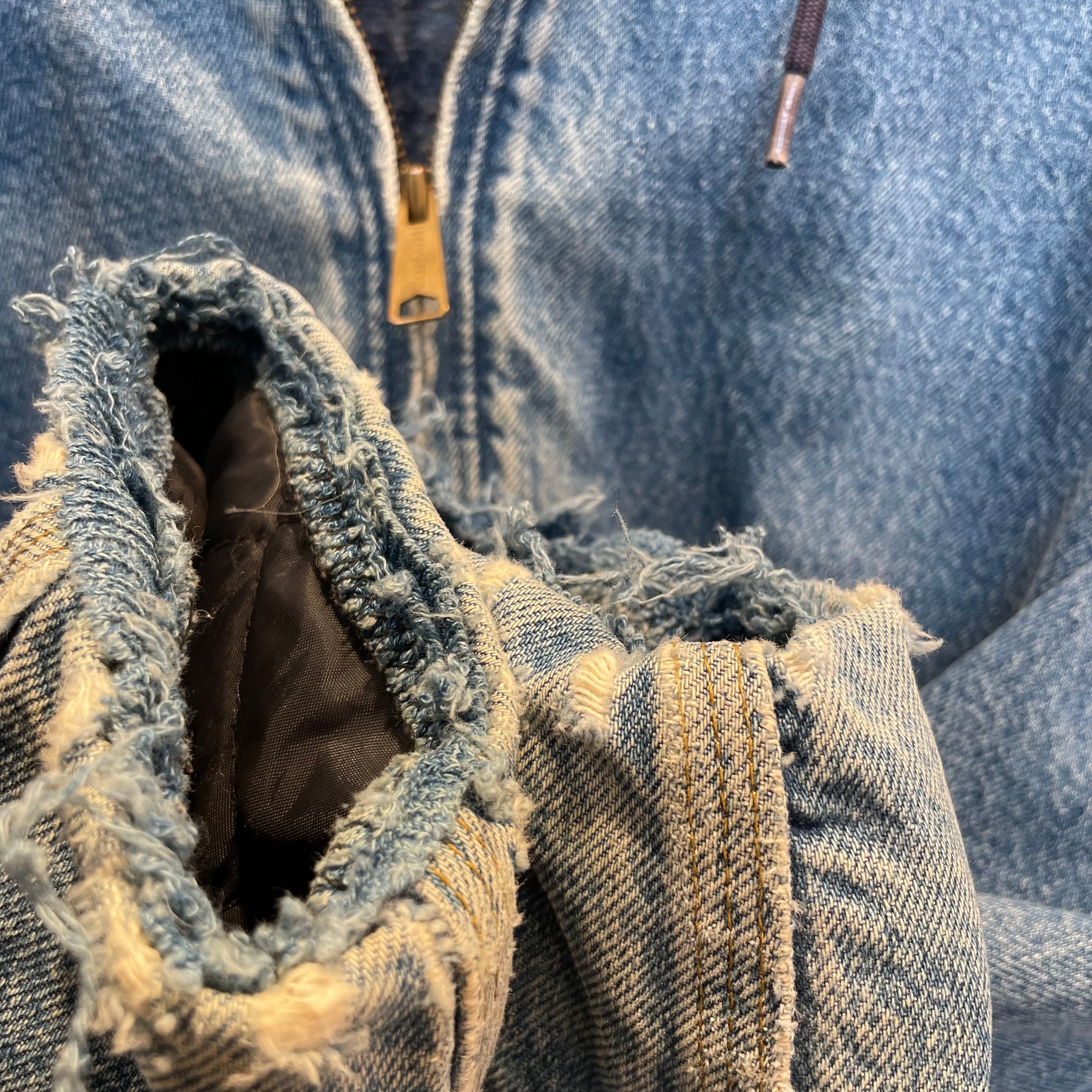 Carhartt/Denim Jkt/Denim/BLU/HOODED DENIM WORK JACKET view 4