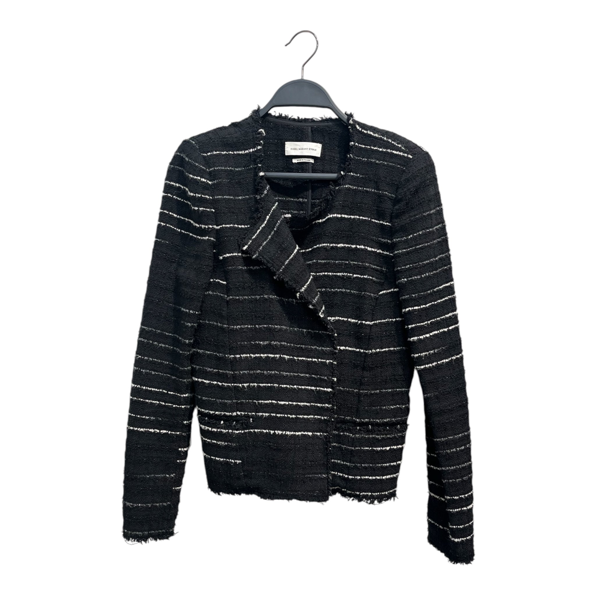 ISABEL MARANT ETOILE/Tailored Jkt/38/Cotton/BLK/TWEED JACKET view 1