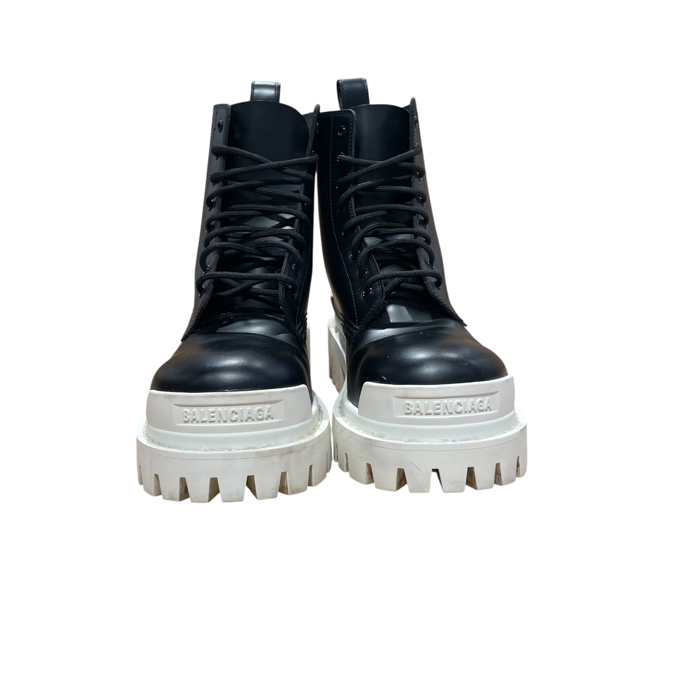 BALENCIAGA/Boots/EU 37.5/BLK/strike lace up view 3
