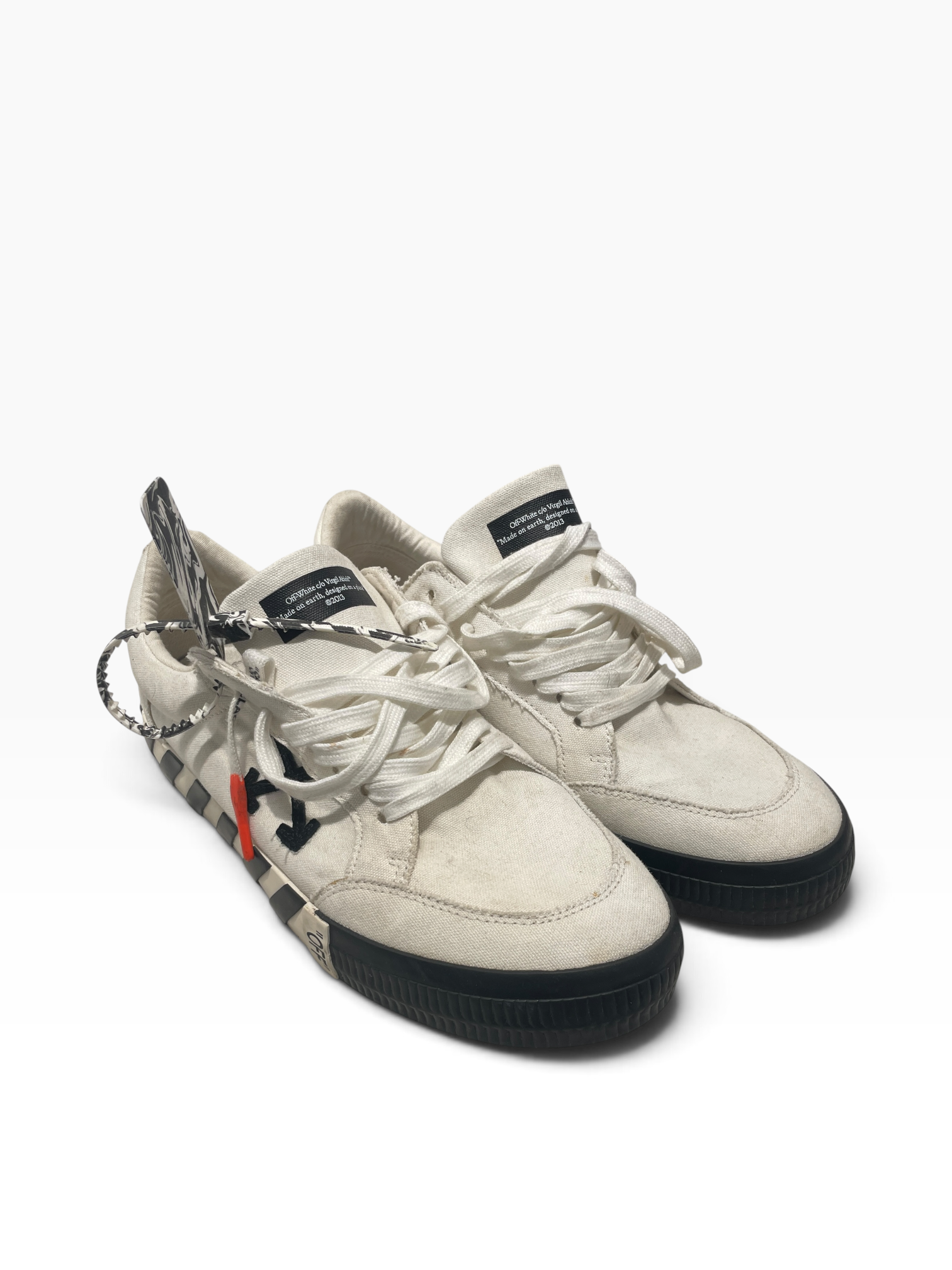 OFF-WHITE/Low-Sneakers/US 13/Cotton/WHT/LOW VULC view 1
