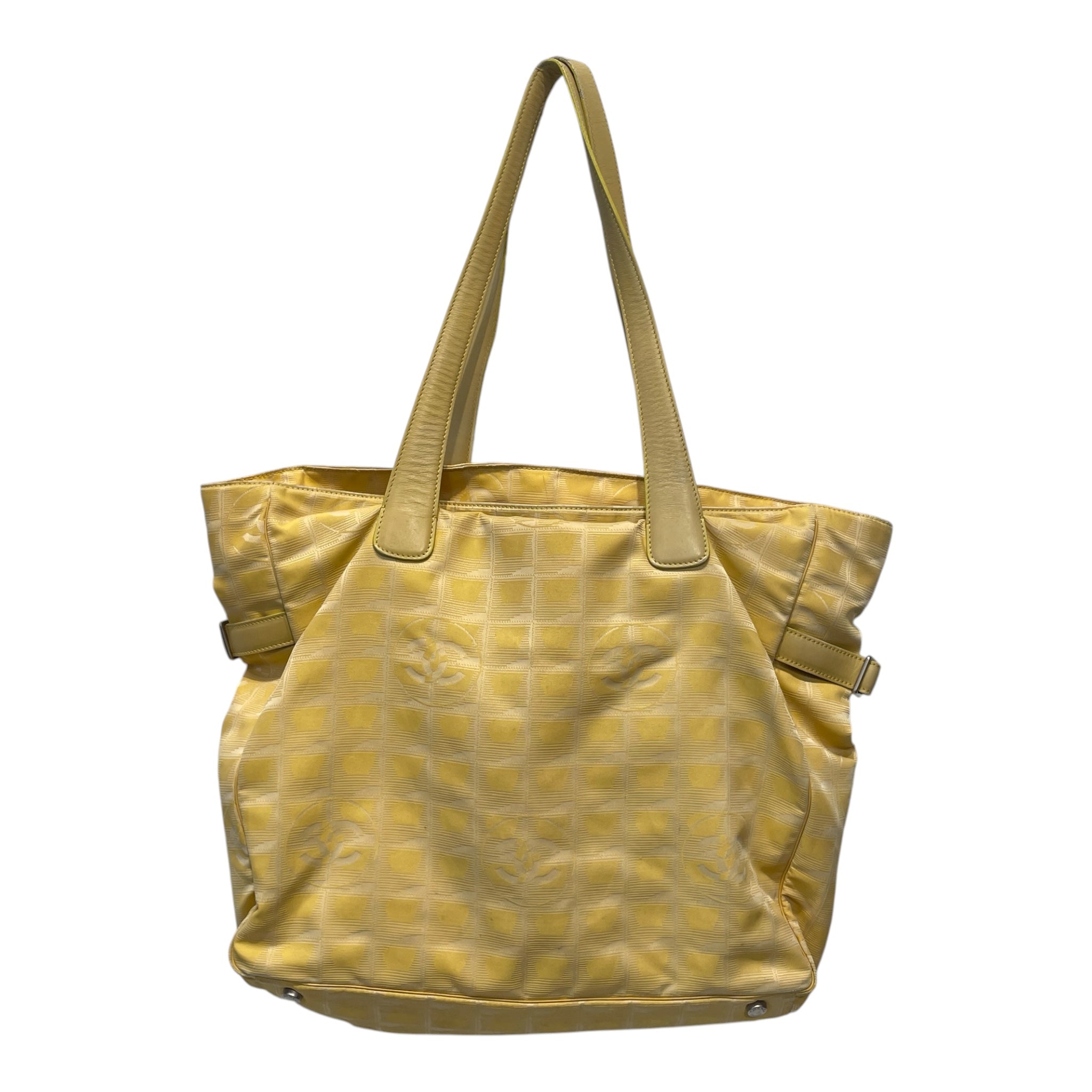 CHANEL/Tote Bag/Monogram/Nylon/YEL/Sport Ligne Travel Tote view 1