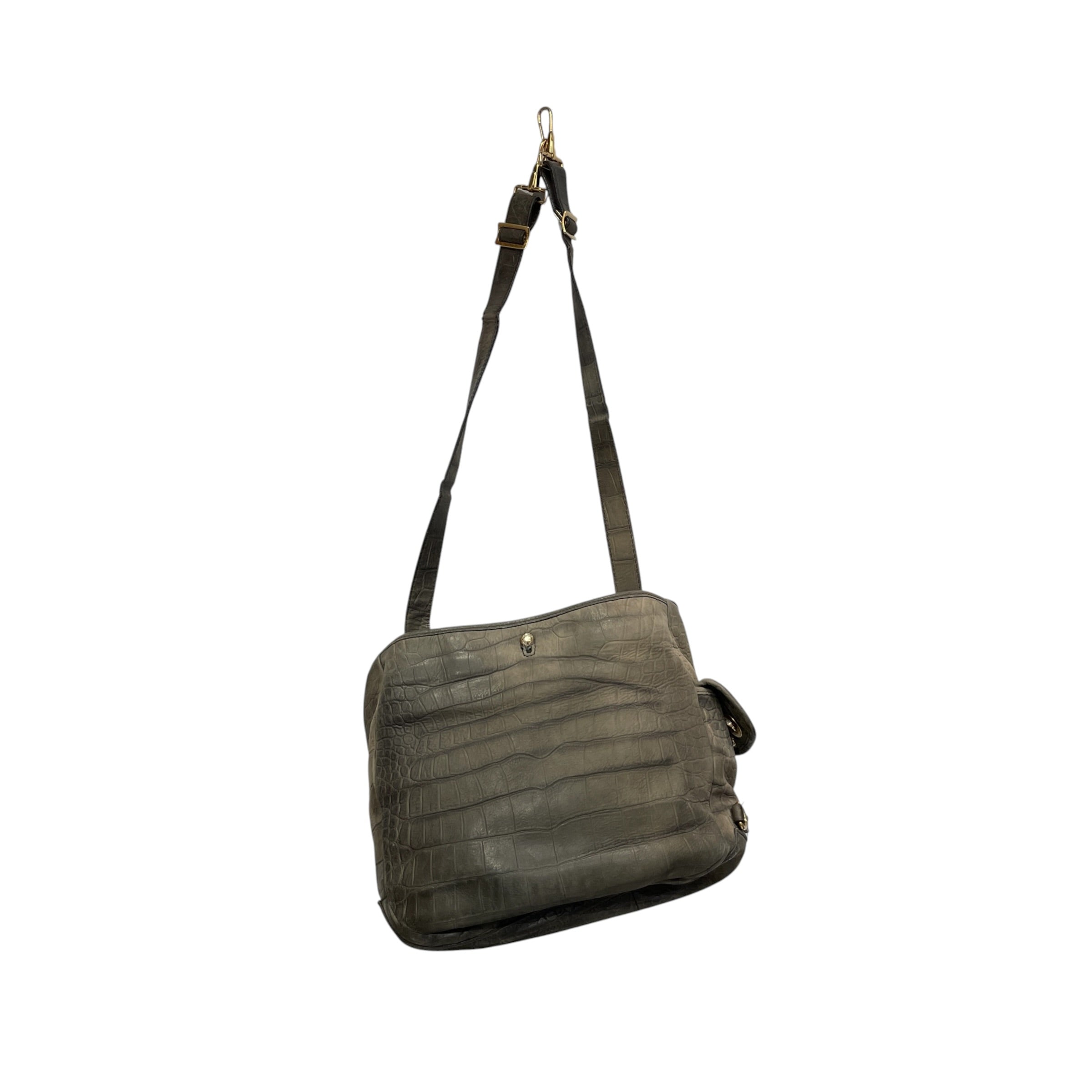 YVES SAINT LAURENT/Bag/Animal Pattern/Leather/GRY/crocodile view 2