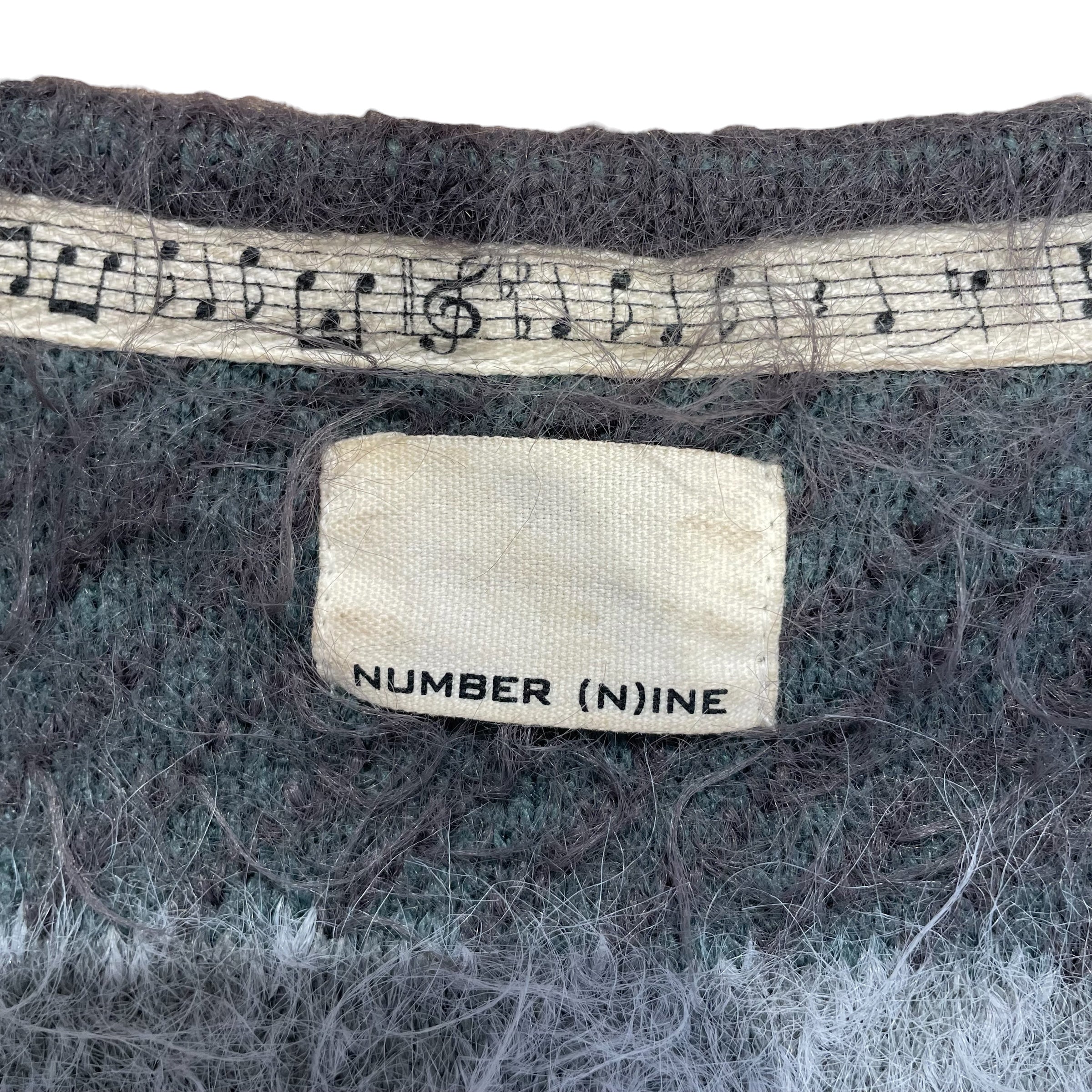 NUMBER (N)INE/Cardigan/3/Stripe/Mohair/BLU/ view 3