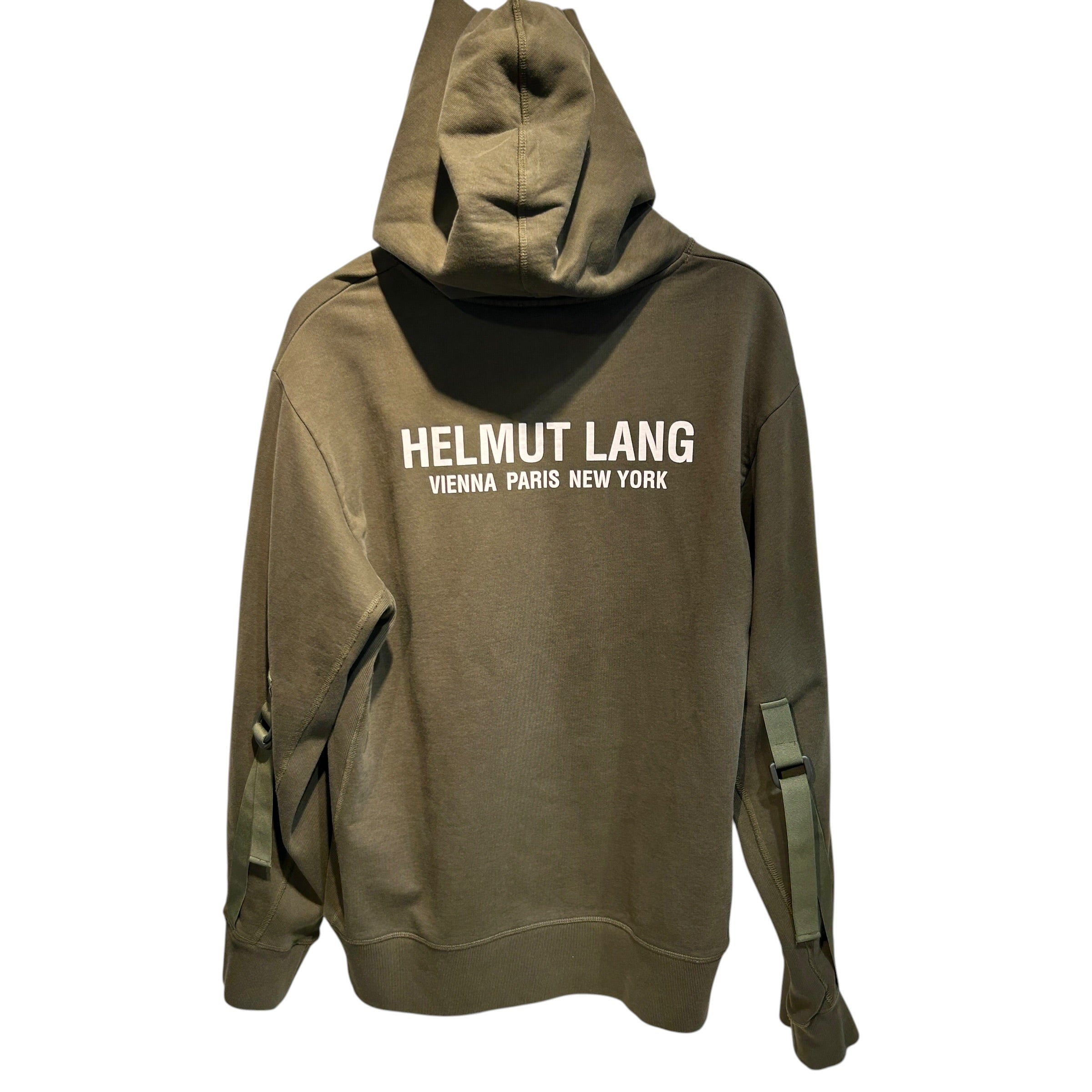 Helmut Lang/Hoodie/XL/Cotton/GRN/Sleeve Strap Hoodie view 2