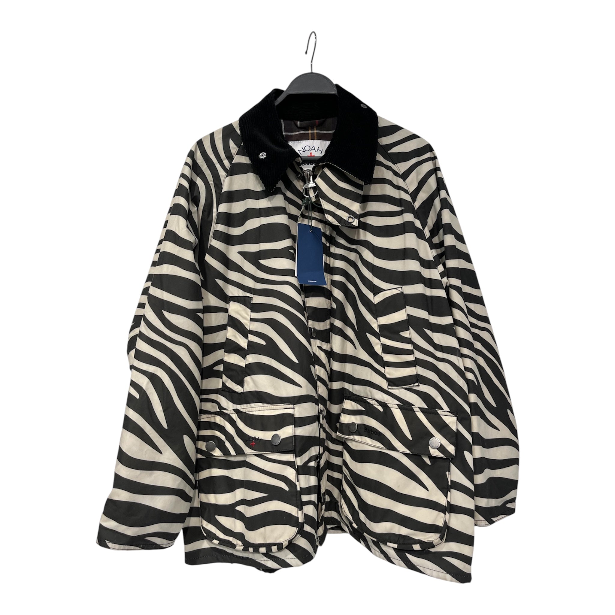 NOAH/Barbour/Jacket/XL/Cotton/WHT/Animal Pattern/waxed zebra bedale view 1