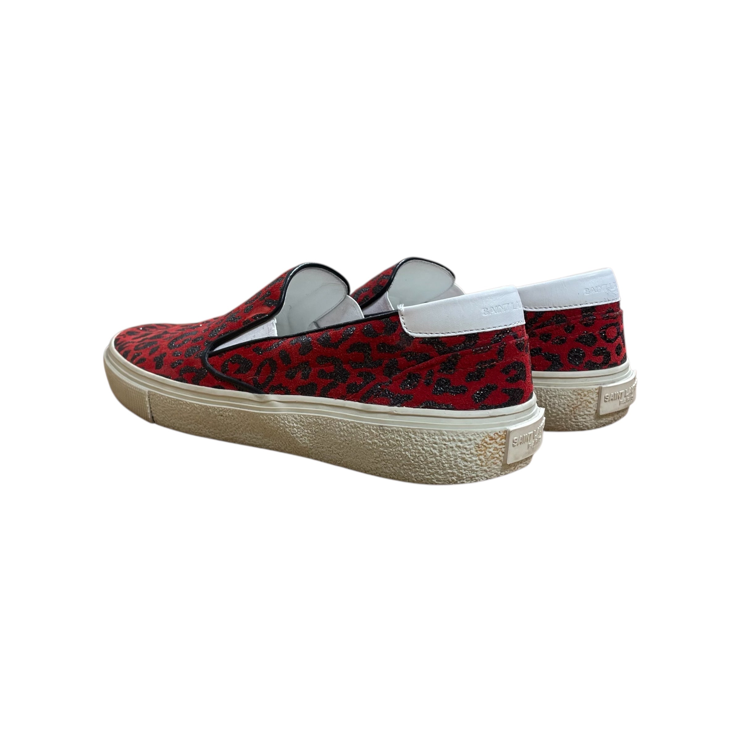 SAINT LAURENT/Low-Sneakers/US 6/Animal Pattern/Suede/RED/VENICE ANIMAL PRINT SNEAKER view 2