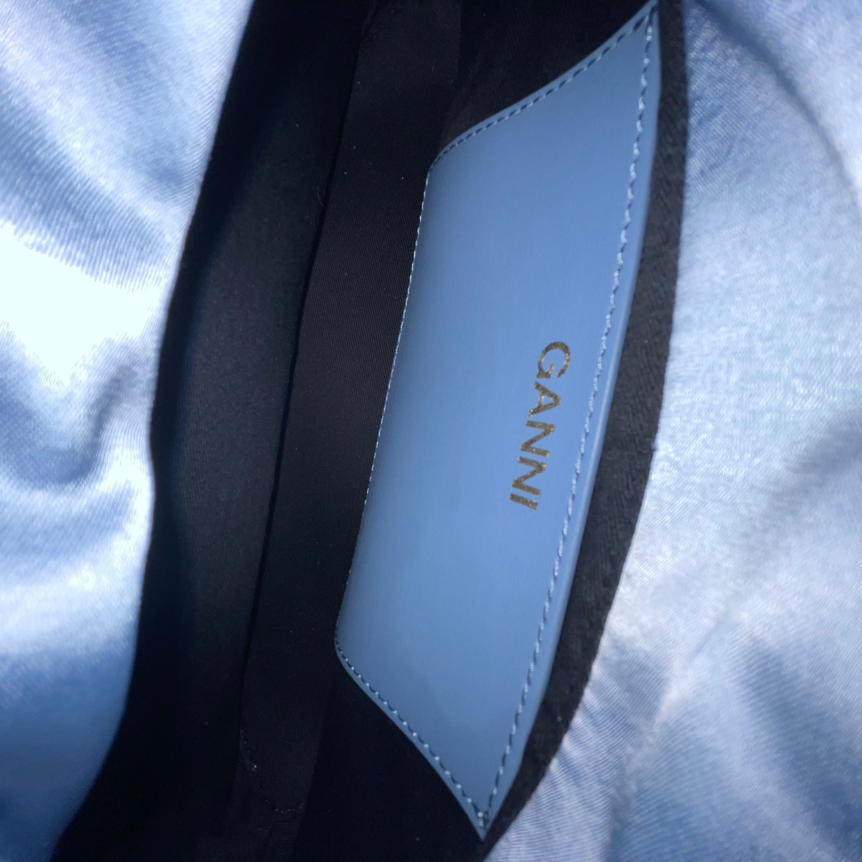 GANNI/Cross Body Bag/gld hard/threaded handle/silk view 6