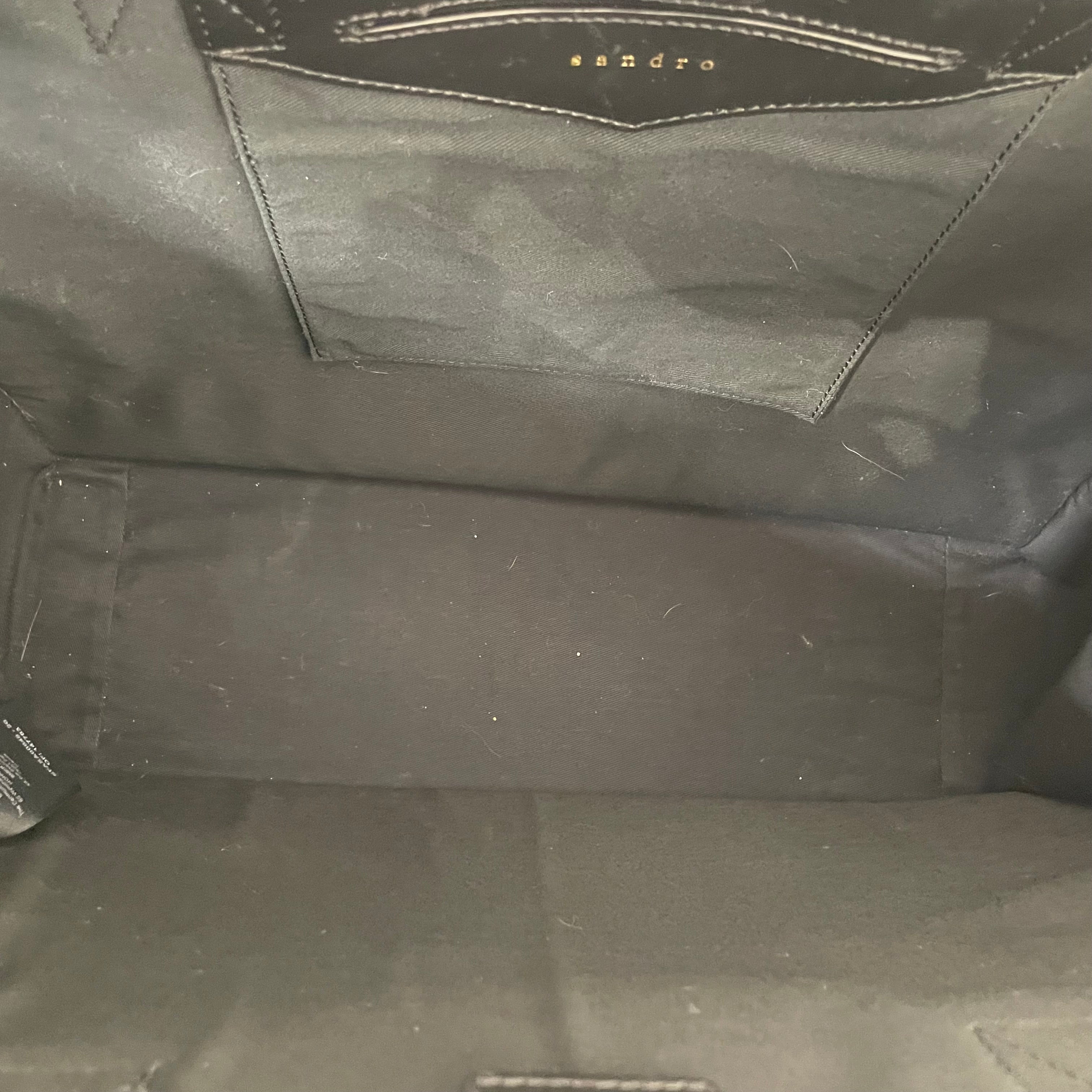 sandro/Tote Bag/Leather/BLK/ view 3