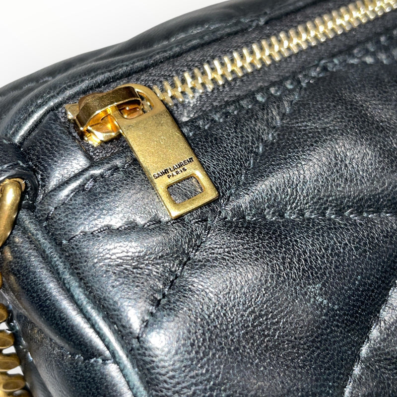 YVES SAINT LAURENT/Hand Bag/S/Leather/BLK/