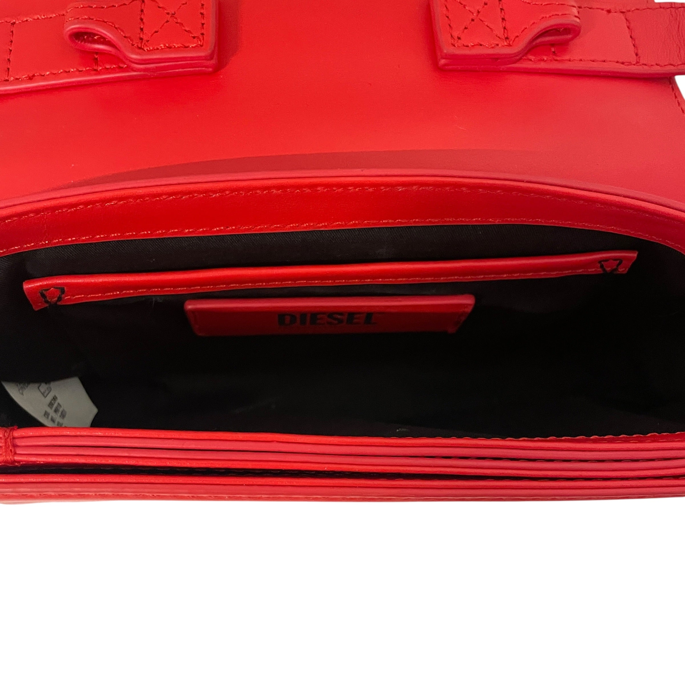 DIESEL/Bag/Leather/RED/D LOGO SHOULDER BAG view 4