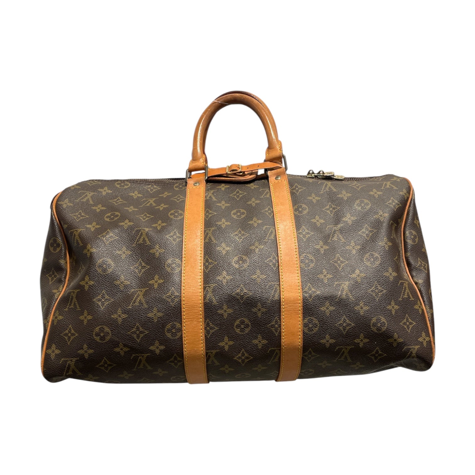 LOUIS VUITTON/Luggage/Monogram/Cotton/BRW/KEEPALL view 1