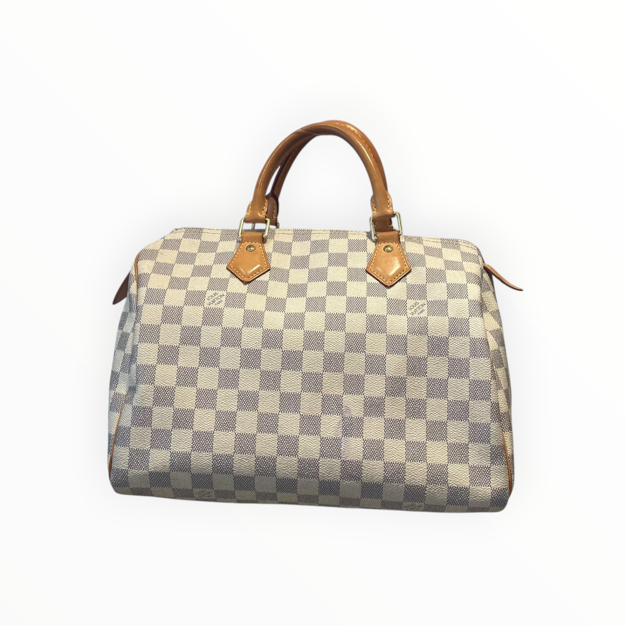LOUIS VUITTON/Hand Bag/Leather/CRM/LV Speedy 35 Damier Azur view 1