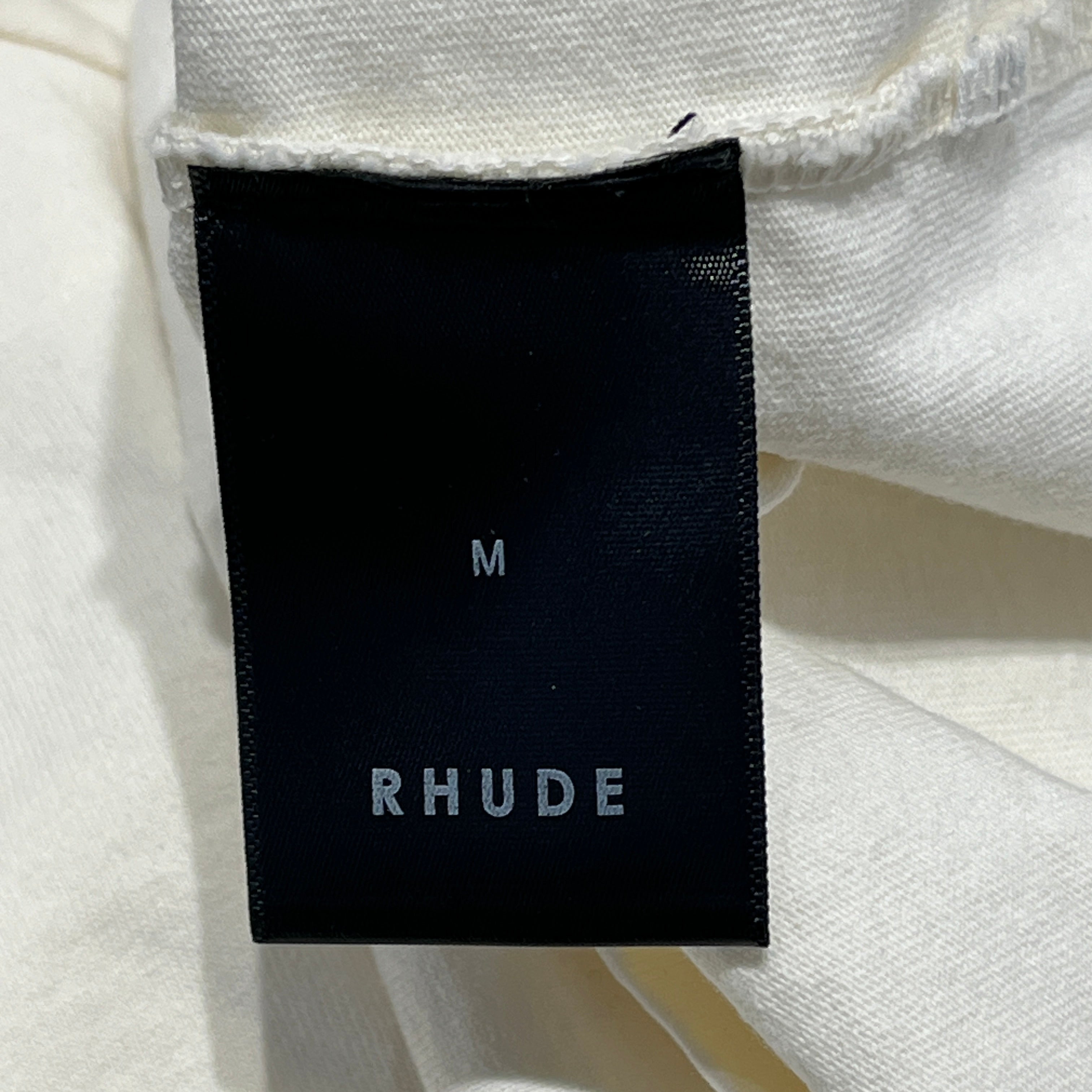 RHUDE/T-Shirt/M/Cotton/WHT/race car view 4