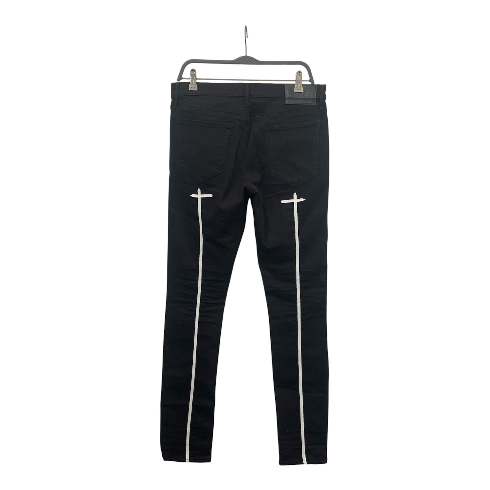 R+A/Skinny Pants/33/Denim/BLK/CROSSBACK view 2